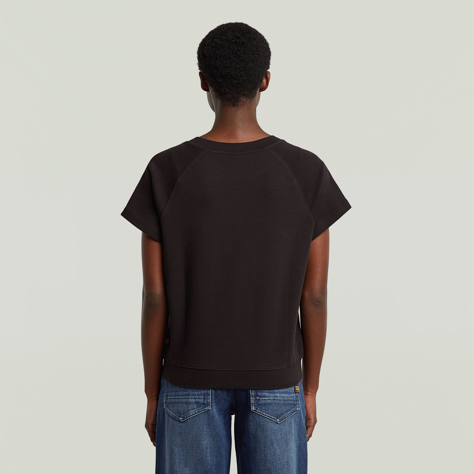 G-STAR T-Shirt Raglan Rundhalsform, mit angesetztem Bündchen