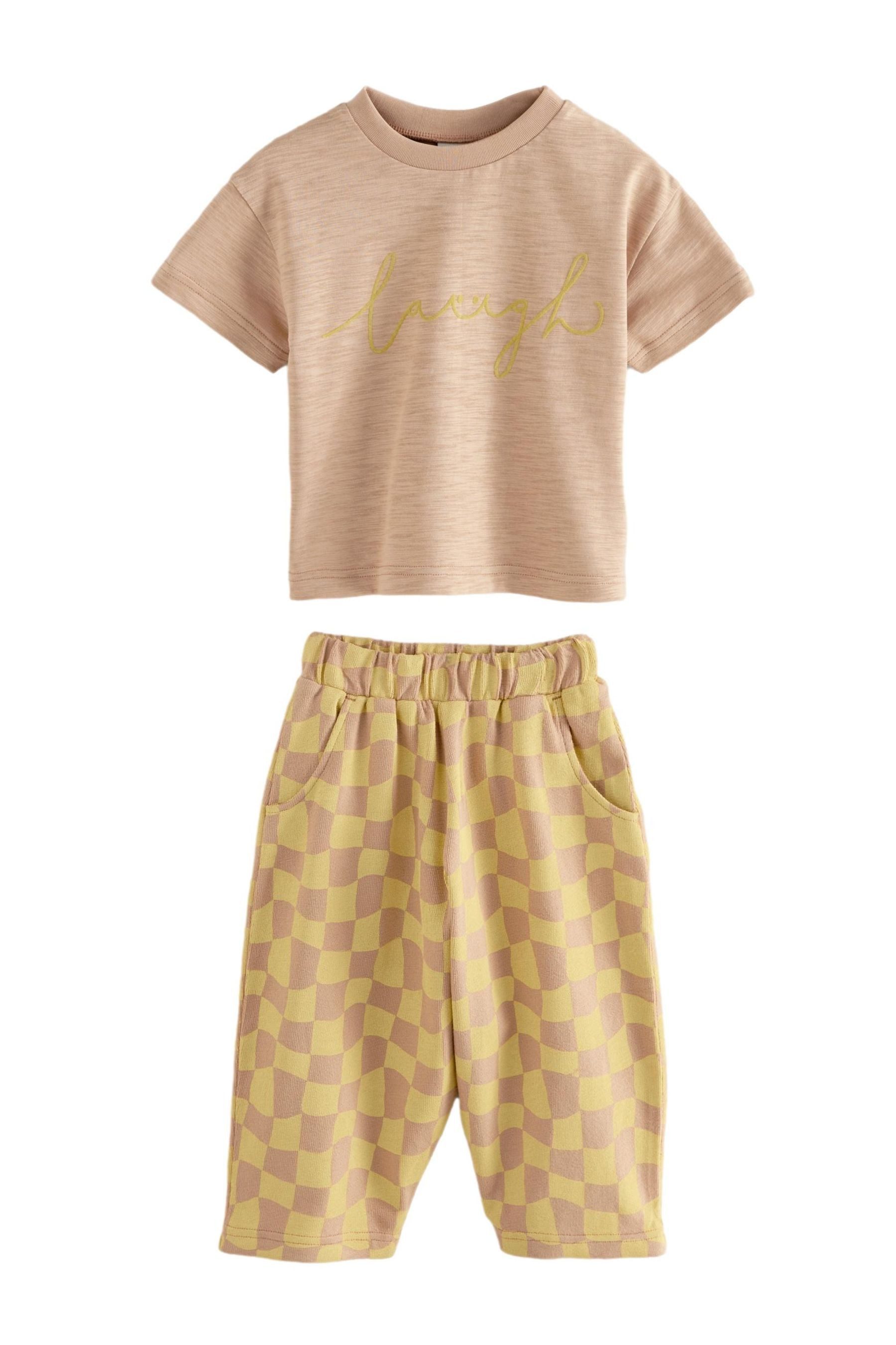 Next Hemd & Hose Kurzarm-T-Shirt und weite Hose im Set (2-tlg)