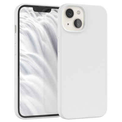 EAZY CASE Handyhülle Premium Silikon Case für Apple iPhone 13 6,1 Zoll, Silikon Schutzhülle mit Kameraschutz kratzfest Handy Softcase Weiß