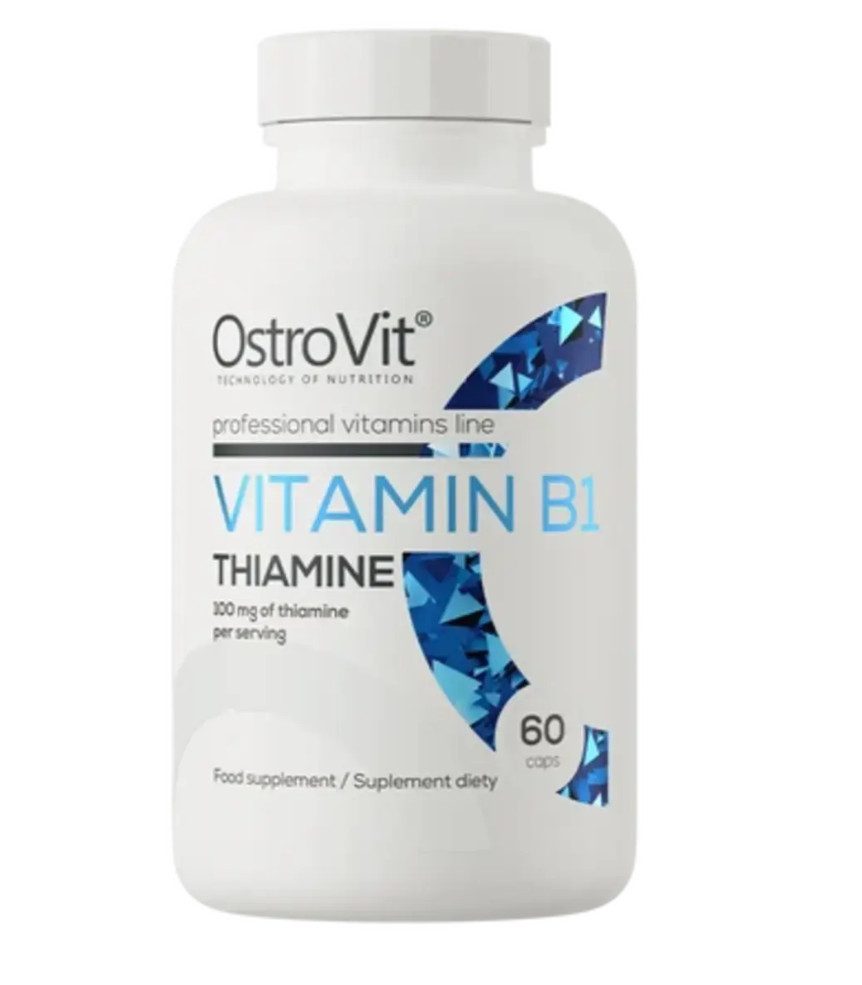 OstroVit Ostrovit Vitamin B1 Thiamine 60 Kapseln Tabletten, 1 er Einzelprodukt à 60 St., 10 g, Vitamin B1 - 100 mg Thiamin pro Kapsel
