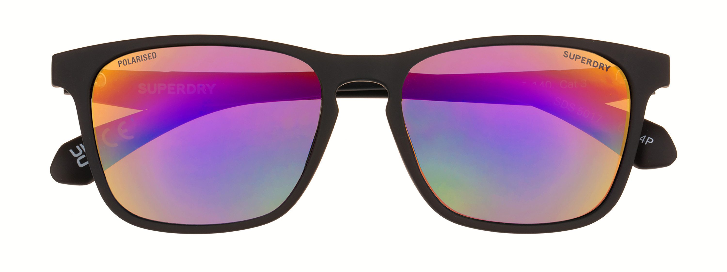 Superdry Sonnenbrille Modell 996082 Vollrand, verspiegelte Gläser, Markenlogo am Bügel
