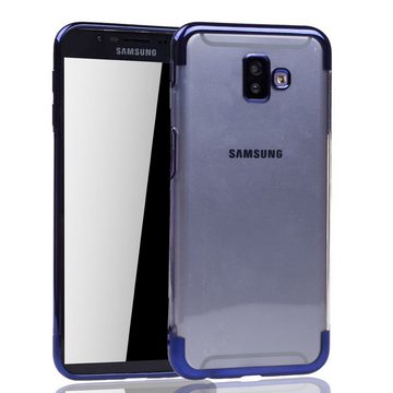 König Design Handyhülle Samsung Galaxy J6 Plus, Samsung Galaxy J6 Plus Handyhülle Bumper Backcover Blau