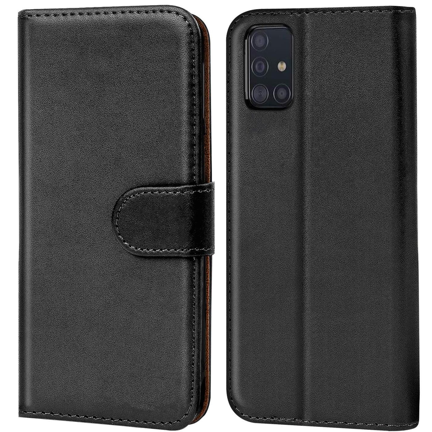 CoolGadget Handyhülle Wallet Klapp Tasche Book Case für Samsung Galaxy A51 6,5 Zoll, Hülle Klapphülle Flip Cover Etui Schutzhülle