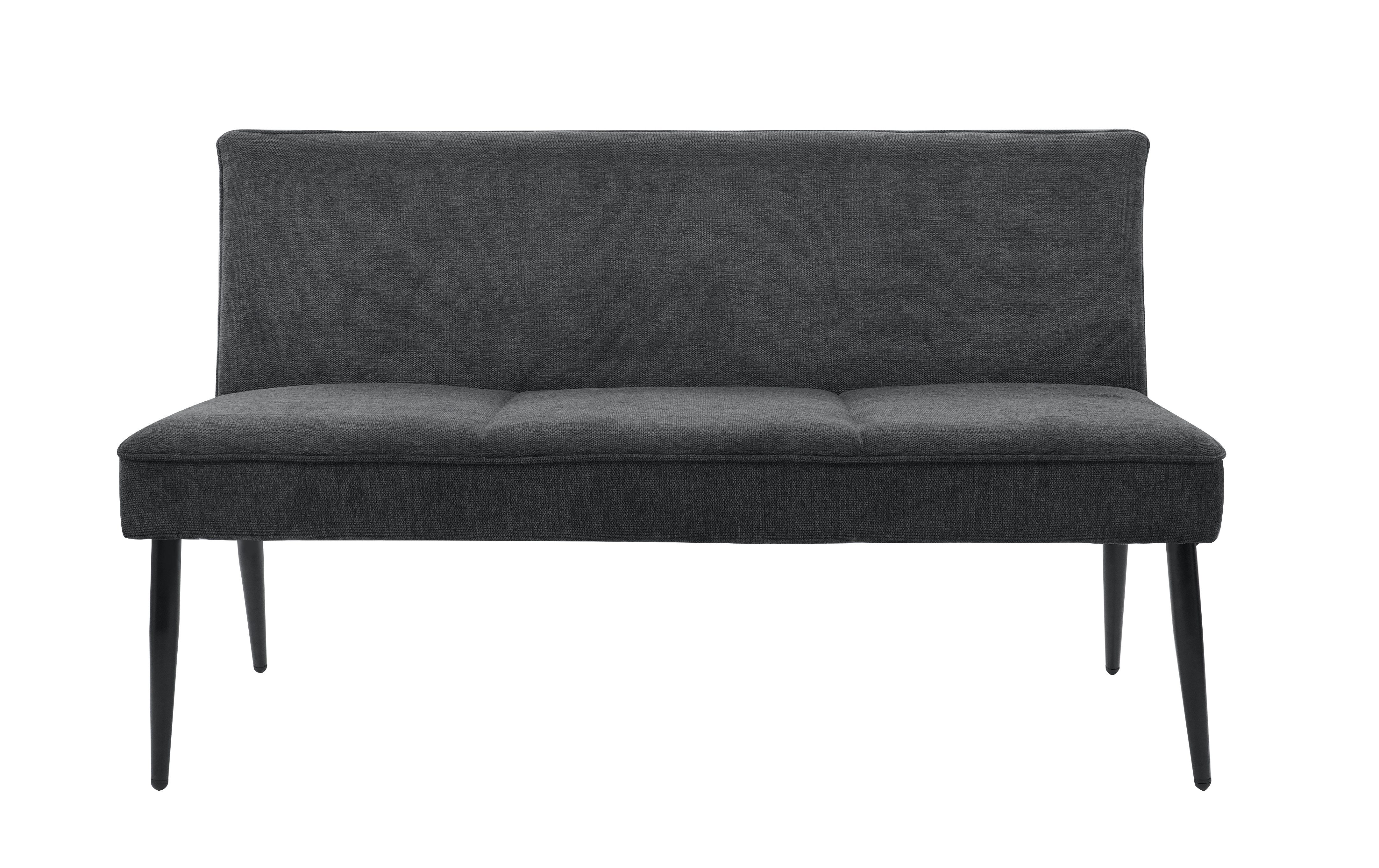 YOZI Essbank Sitzbank Essbank mit Taschenfederkern Dunkelgrau Leinen Metallbeine