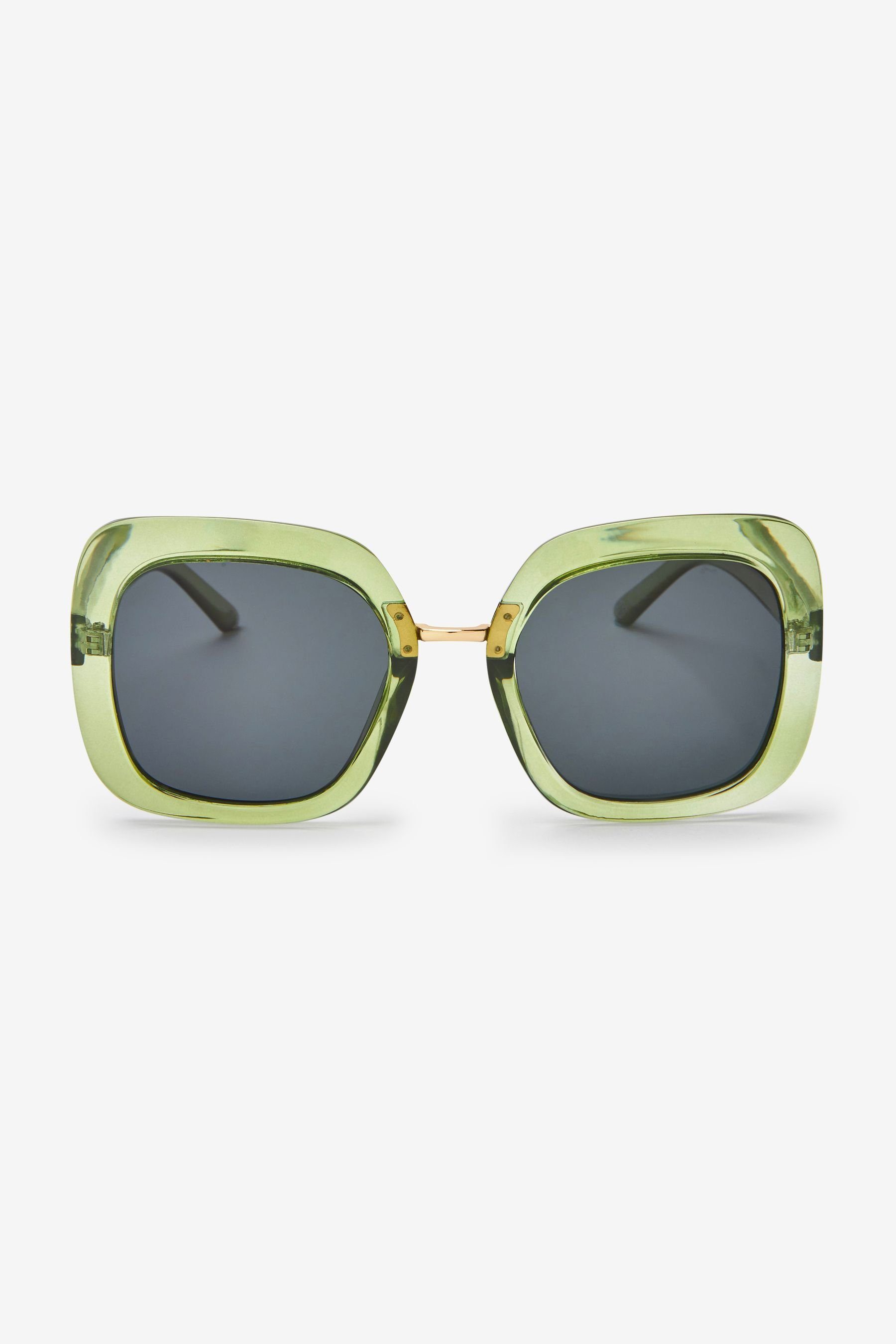 Gläsern mit Green Sonnenbrille Next (1-St) quadratischen Oversize-Sonnenbrille