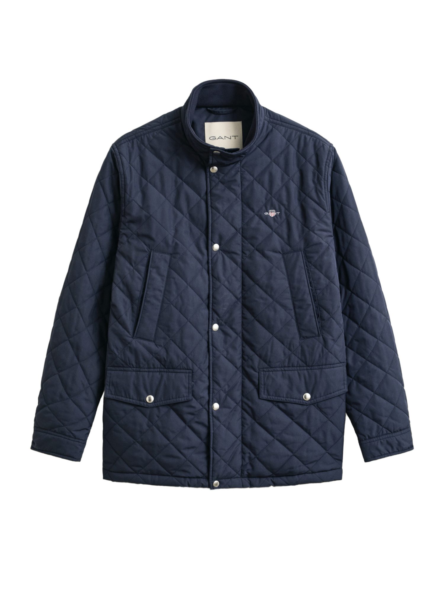 Gant Outdoorjacke blau,Casual,Polyester,Strukturiert,Stehkragen,Lang,Regular Fit
