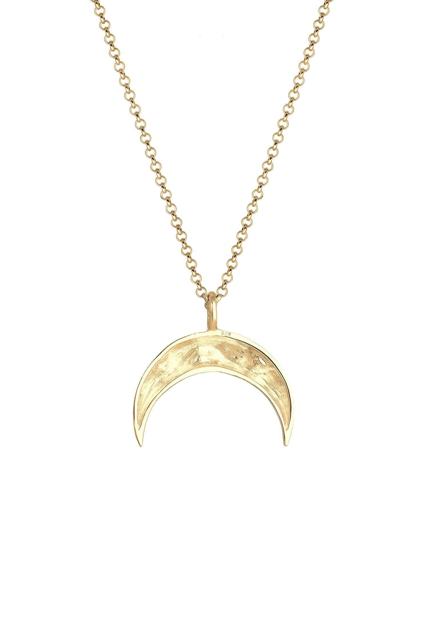 Gold 925 Kristalle Elli Collierkettchen Sichel Mond Silber Bunt