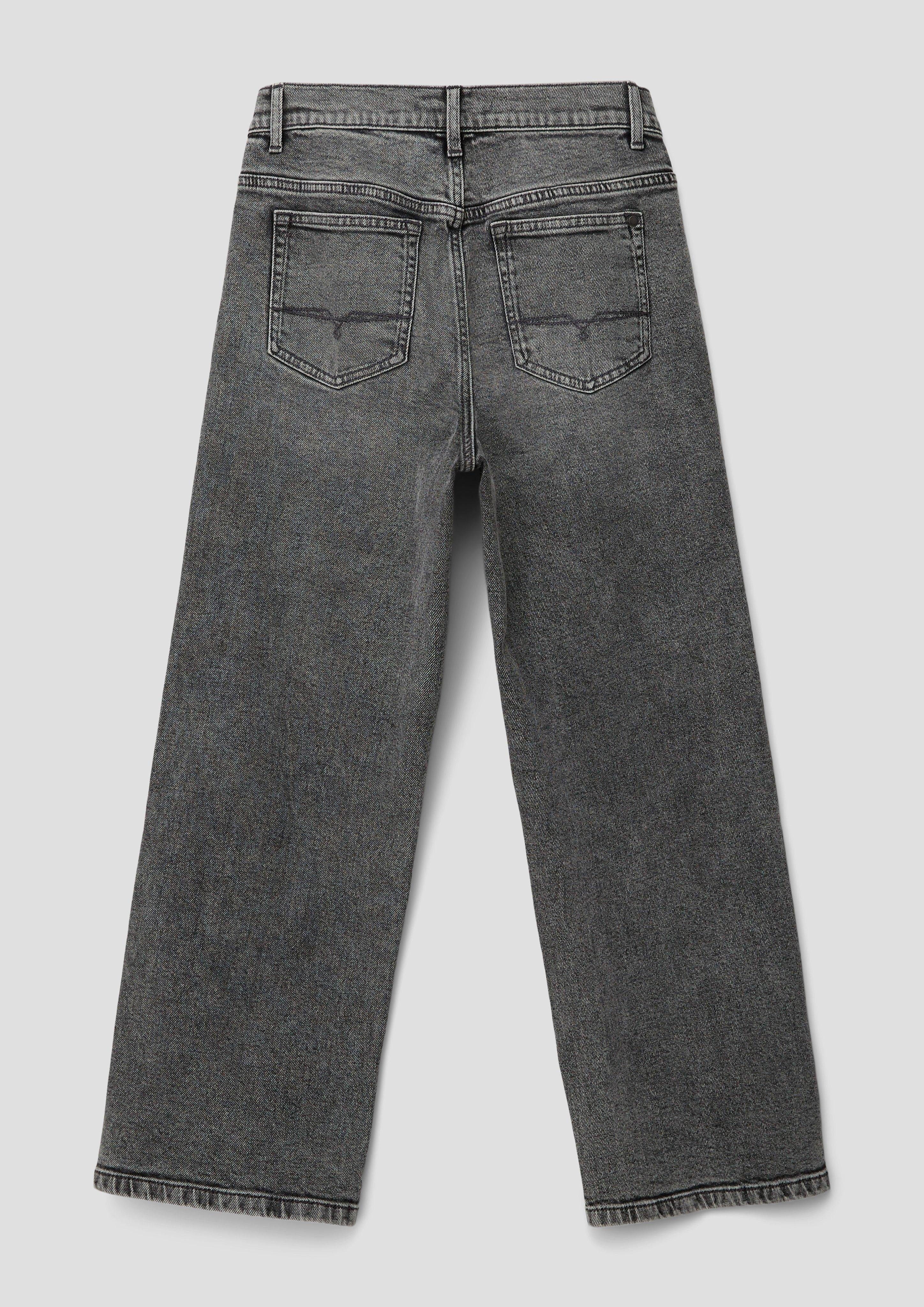 Jeans Relaxed Fit Rise / Leg Mid / s.Oliver 5-Pocket-Jeans / Wide Waschung