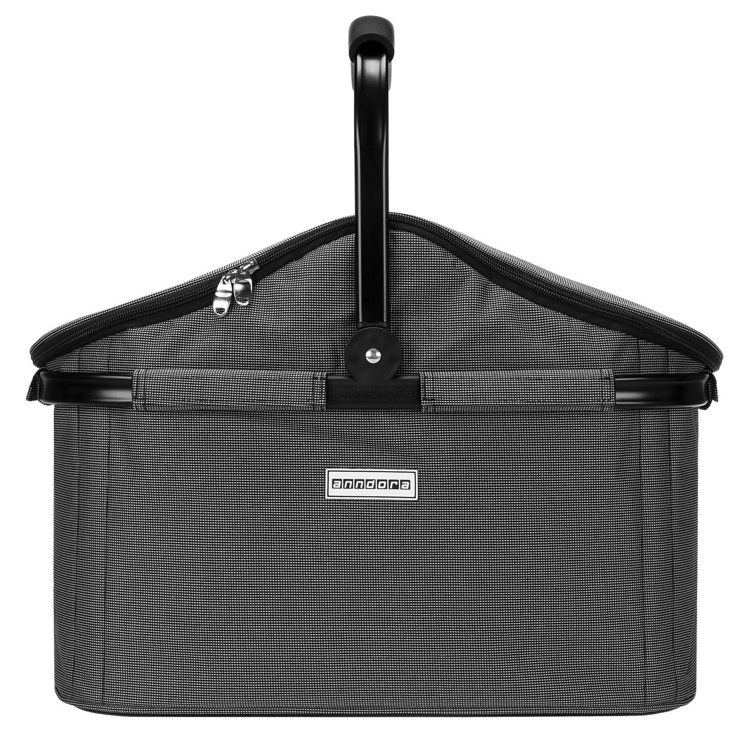 anndora Einkaufskorb thermo Shopper mit Kühlfunktion, 25 l, isolierter Deckel mit Reißverschluss - wasserdichter Boden