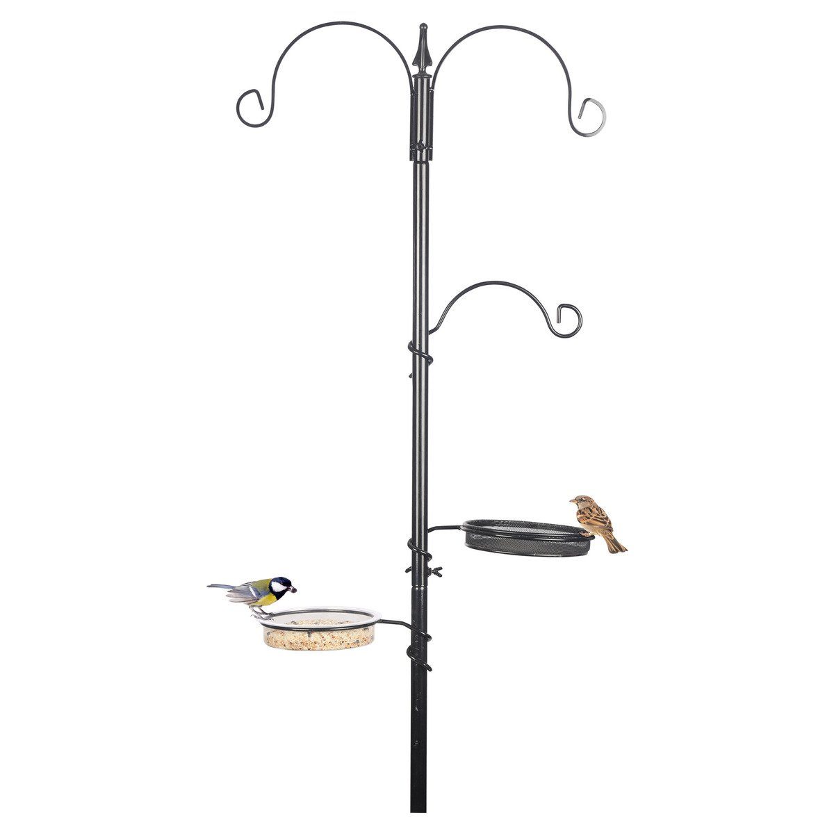 Vogelhaus Futterstation für Gartenvögel schwarz