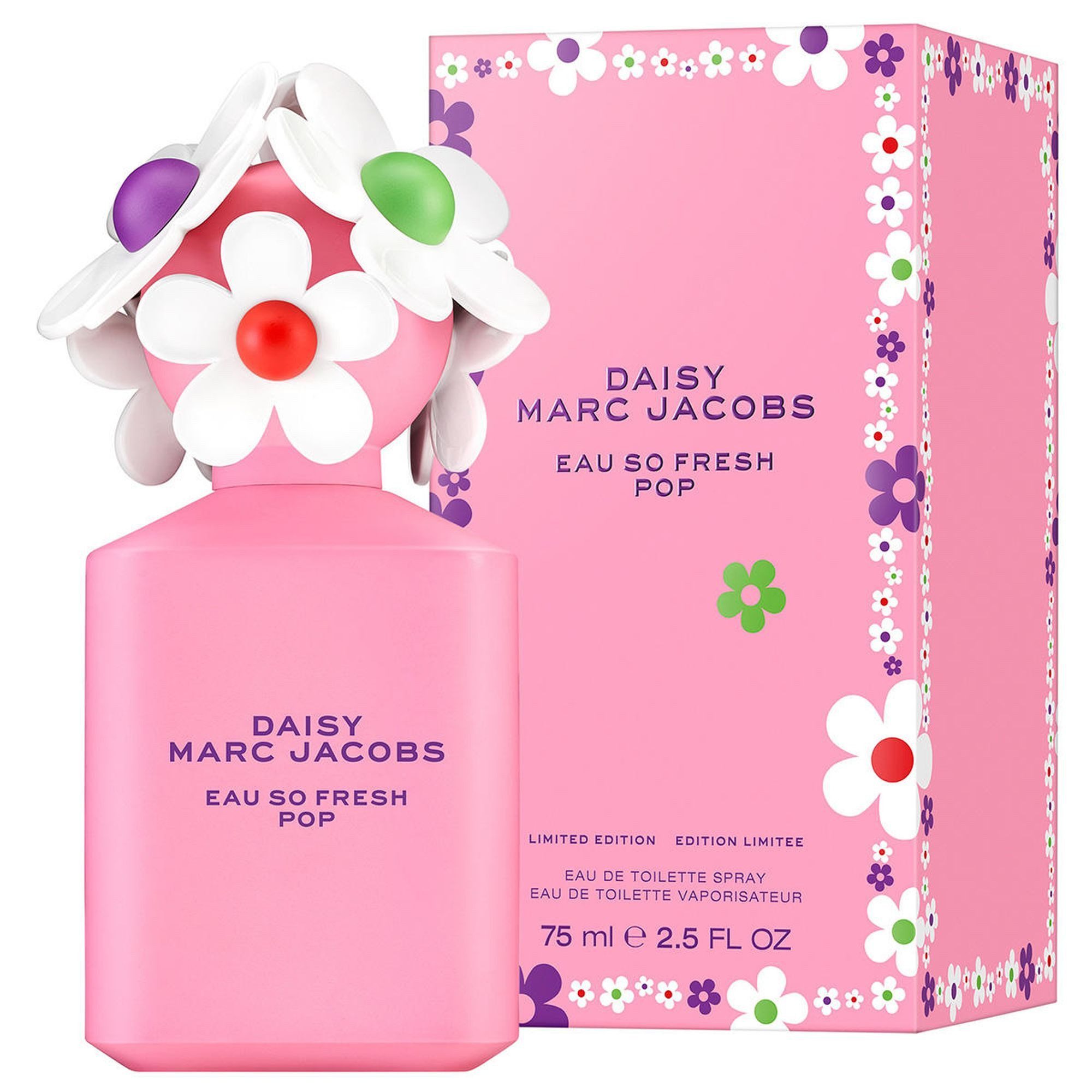 MARC JACOBS Eau de Toilette Daisy Eau So Fresh Pop EDT Damen Spray, Fruchtig-blumiger Duft mit Zedernholz, Himbeere und Limette