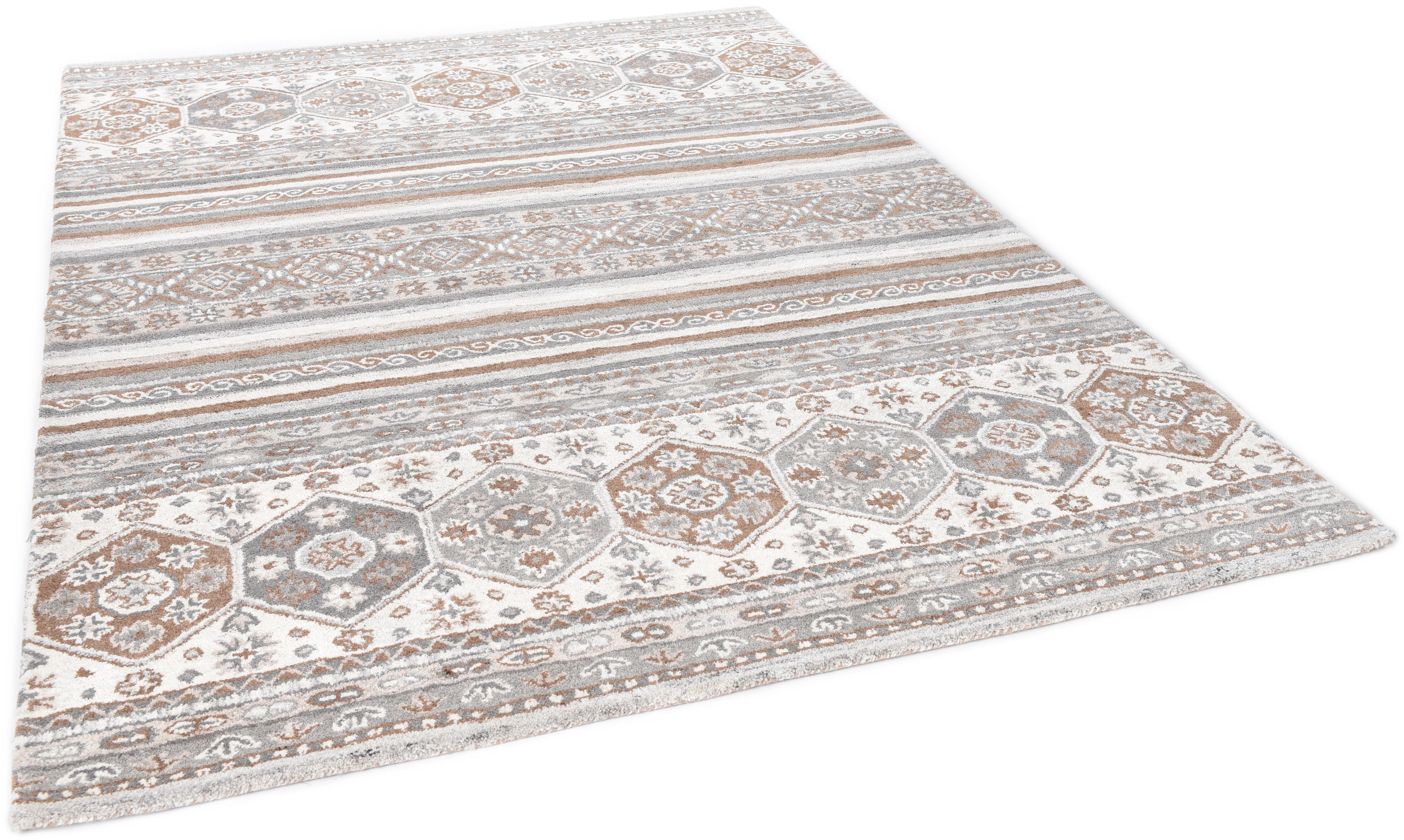 THEKO Wollteppich Royal Shaal - 1719, rechteckig, Höhe: 120 mm, Obermaterial: reine Wolle, handgetuftet, auch als Läufer