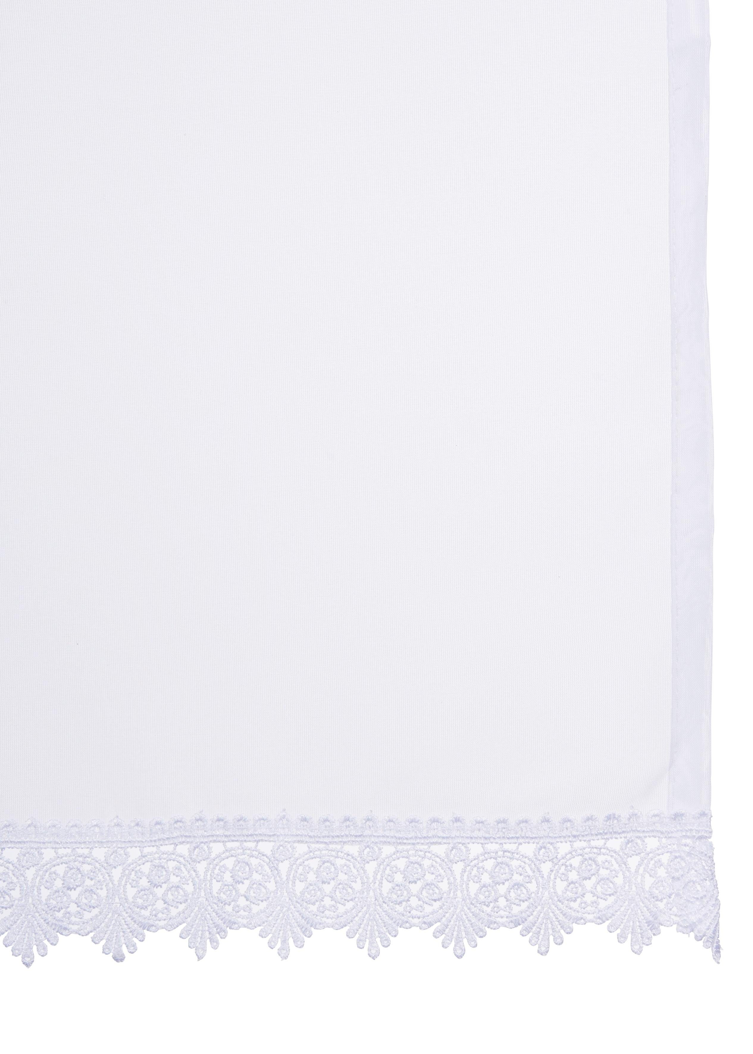Scheibengardine Missy, my home, transparent, Stangendurchzug gemustert St), Polyester, (1 weiß transparent