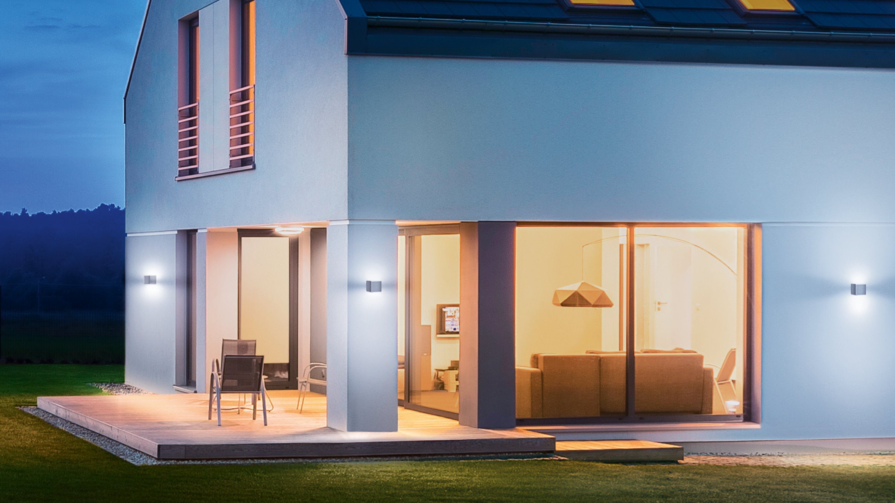 steinel LED Außen-Wandleuchte L 840, mit Bewegungsmelder und Bluetooth, LED fest integriert, Warmweiß, einstellbar via App, Warmweiß, smart Home