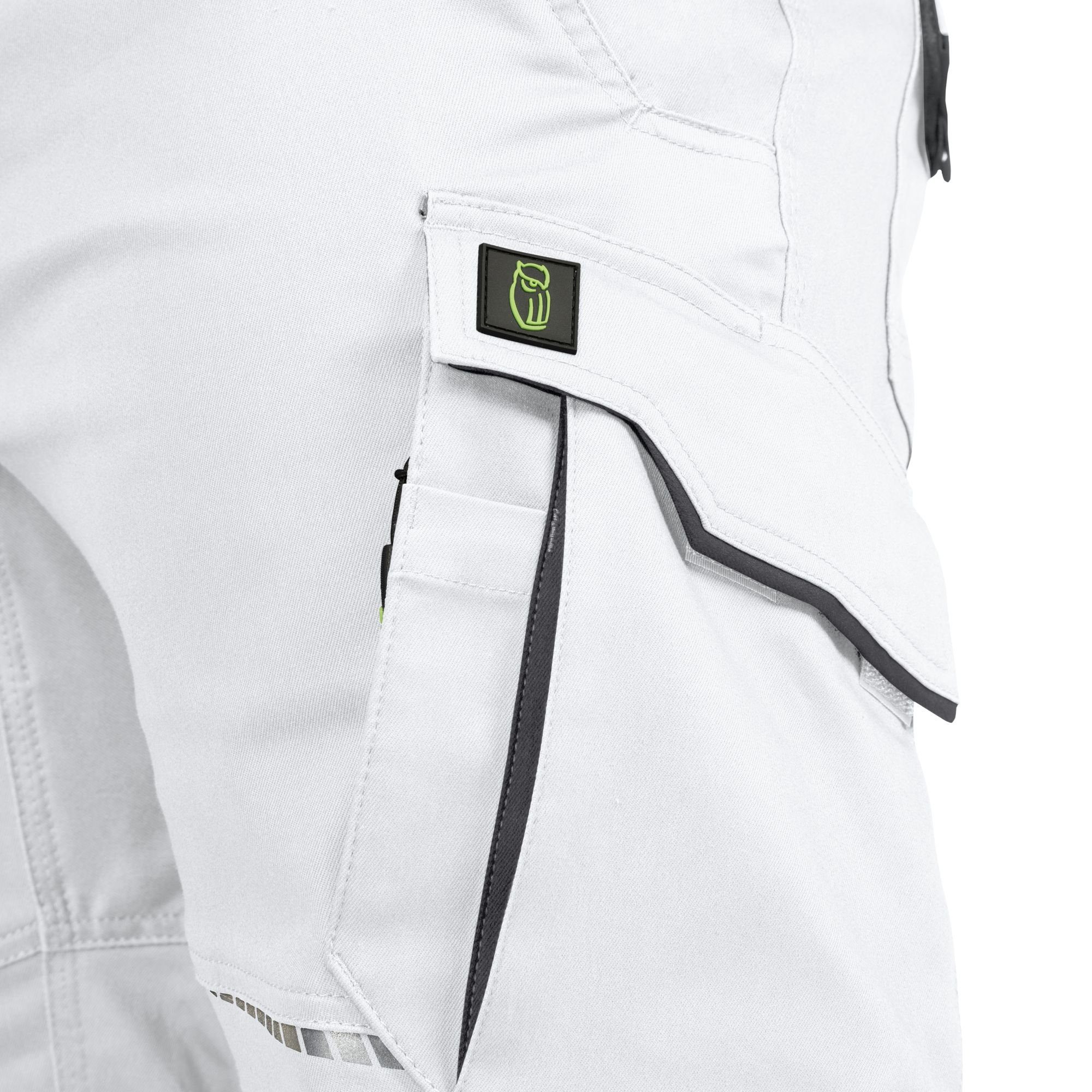 Leibwächter Arbeitshose Damen Flex-line Arbeitshose mit Reflektoren und femininer Passform (Ergonomische Passform mit Reflektoren, Funktionshose für Handwerk, Lager und Montage) Cargohose mit 290 g/m²