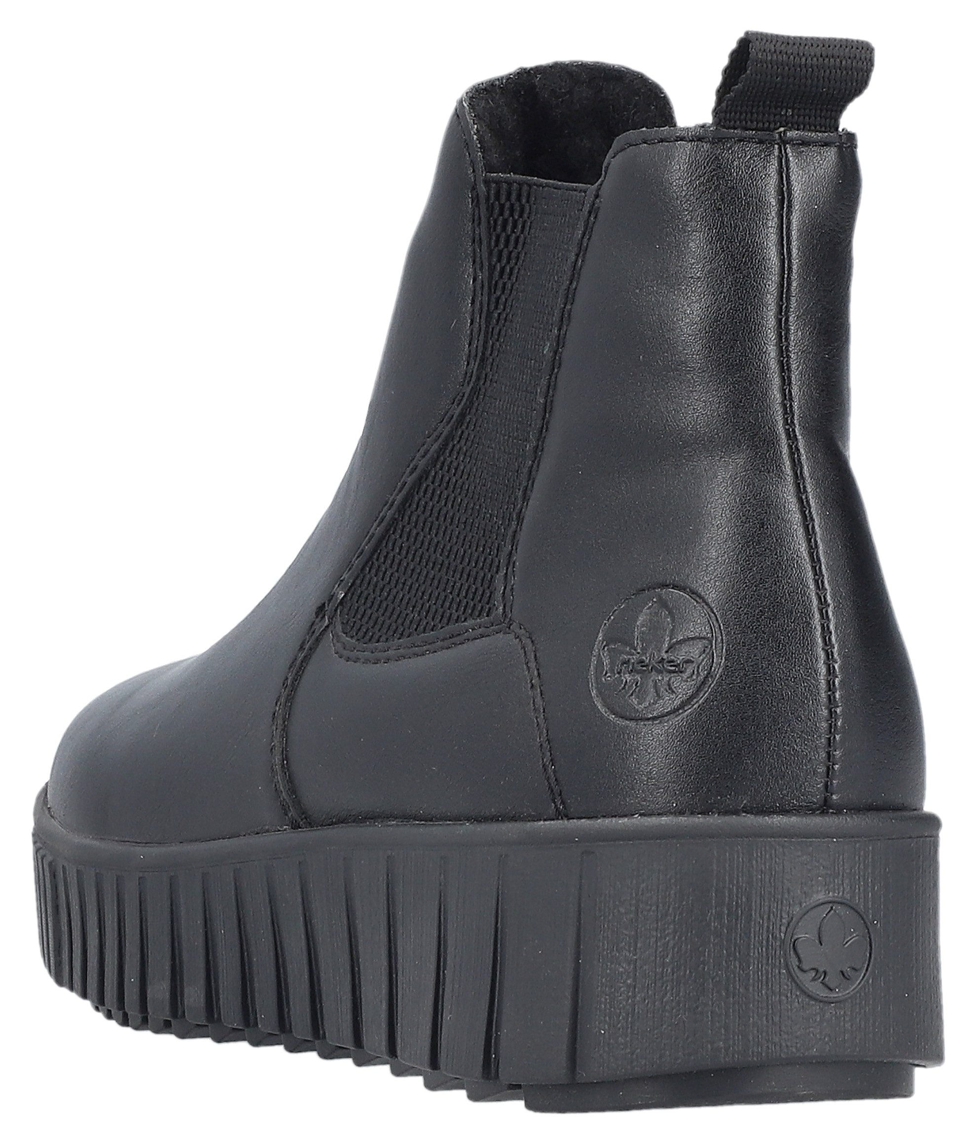Rieker Winterboots Chelseaboots, Plateausneaker, Stiefelette, Reißverschluss und Stretch