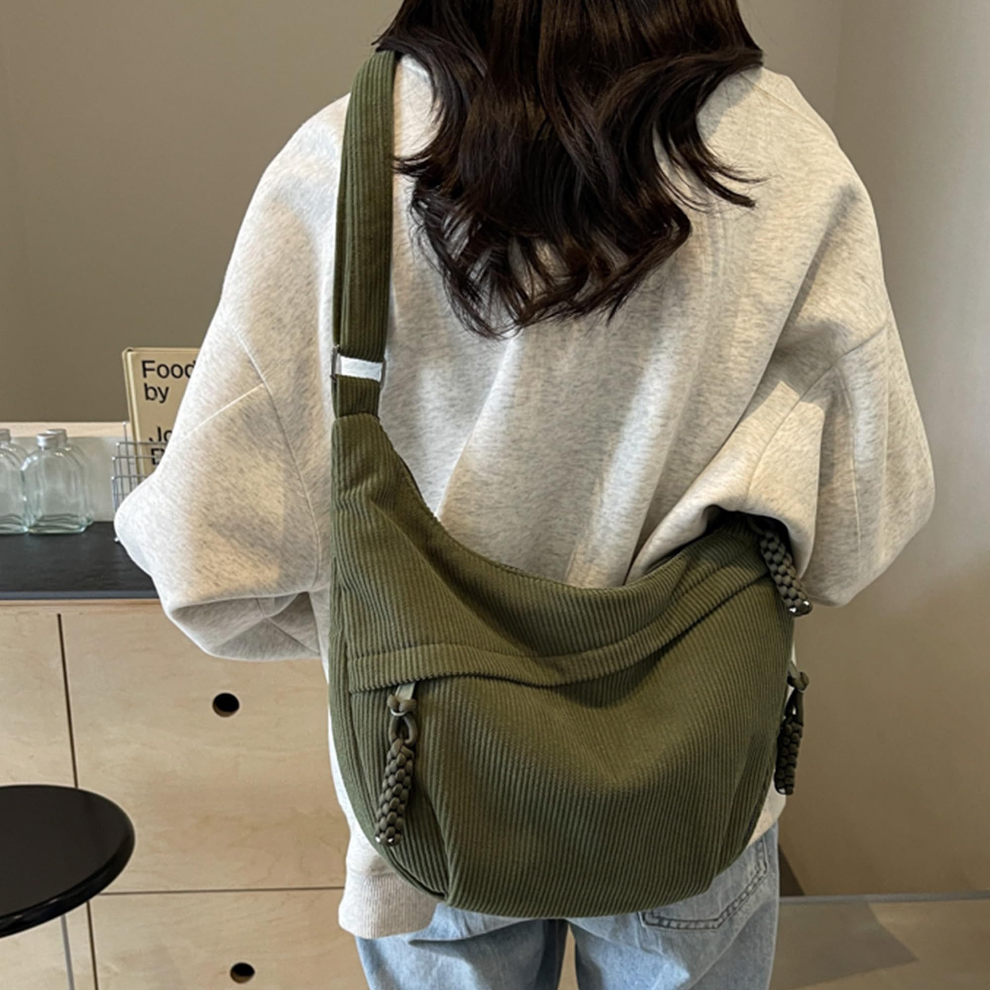 Coonoor Umhängetasche Schultertasche Damen Kordsamt-Schultertasch, Mit Schu günstig online kaufen