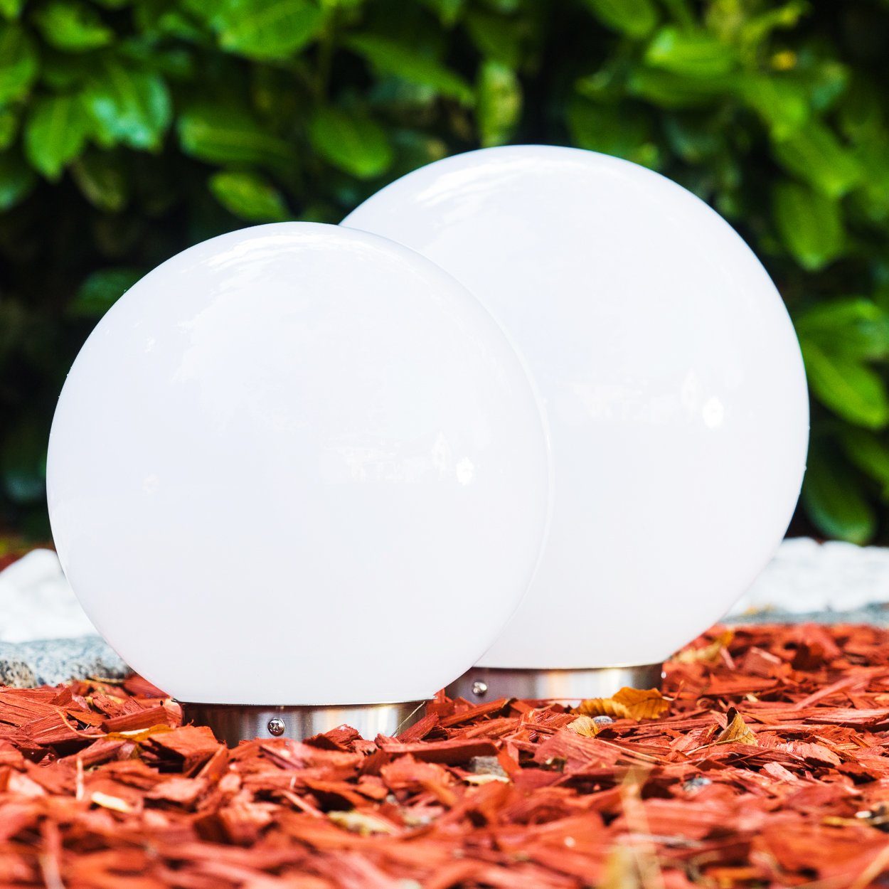hofstein Kugelleuchte Solar Kugelleuchte 20cm Terrasse Wege Sonne Licht Veranda Garten Lampe