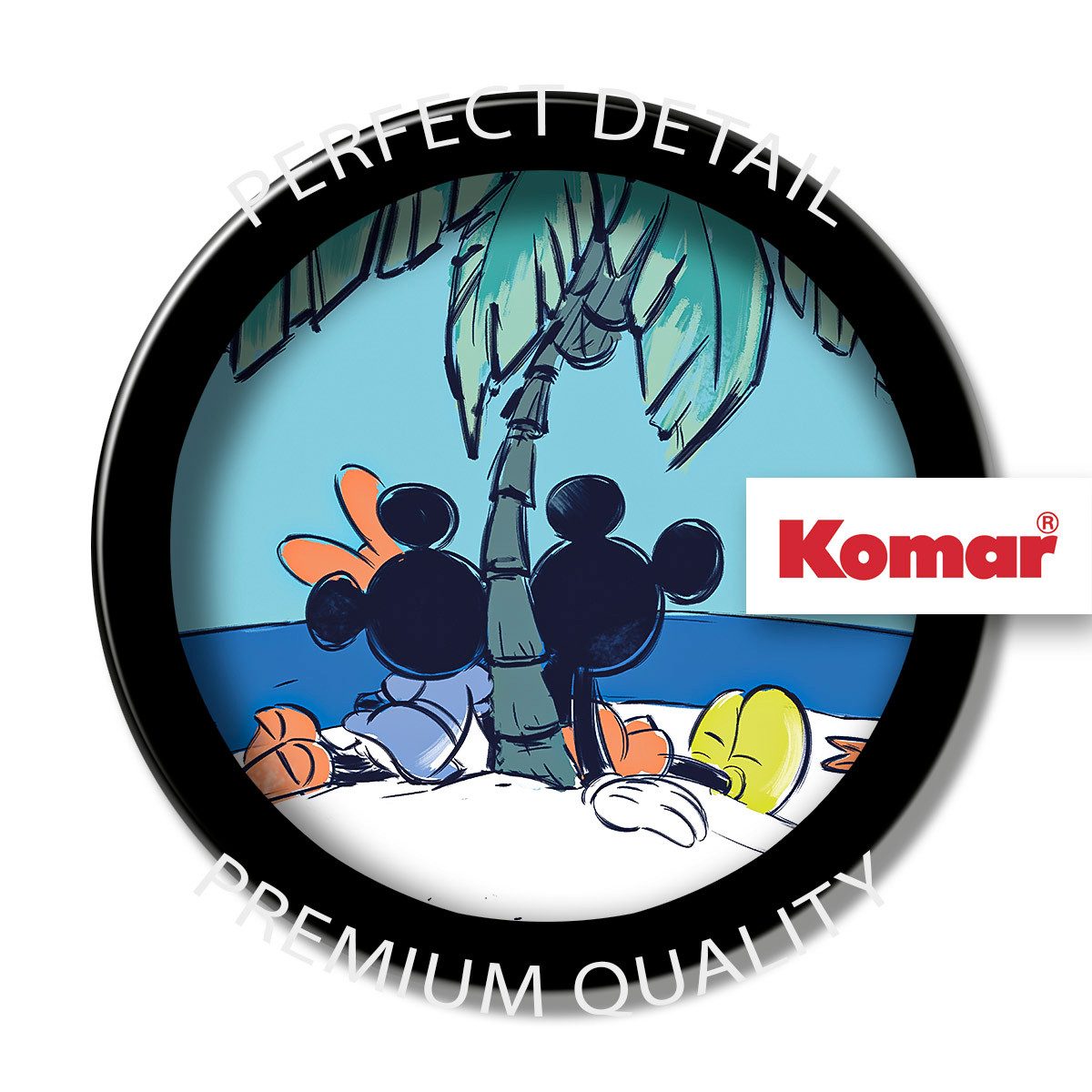 Komar Fototapete Mickey and Minnie Beach Vacation, glatt, bedruckt, Comic, (1 St)