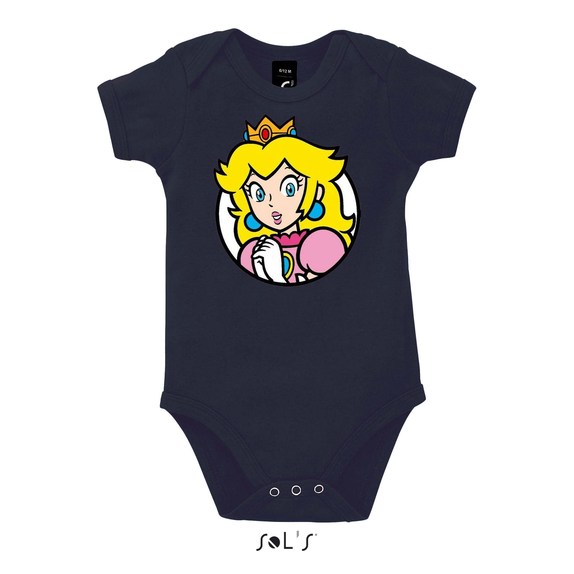 Blondie & Brownie Strampler Peach_K_Body Baby Body Prinzessin Print Gaming Motiv Retro Patch Peach Prinzessin Baby Body Gaming Retro