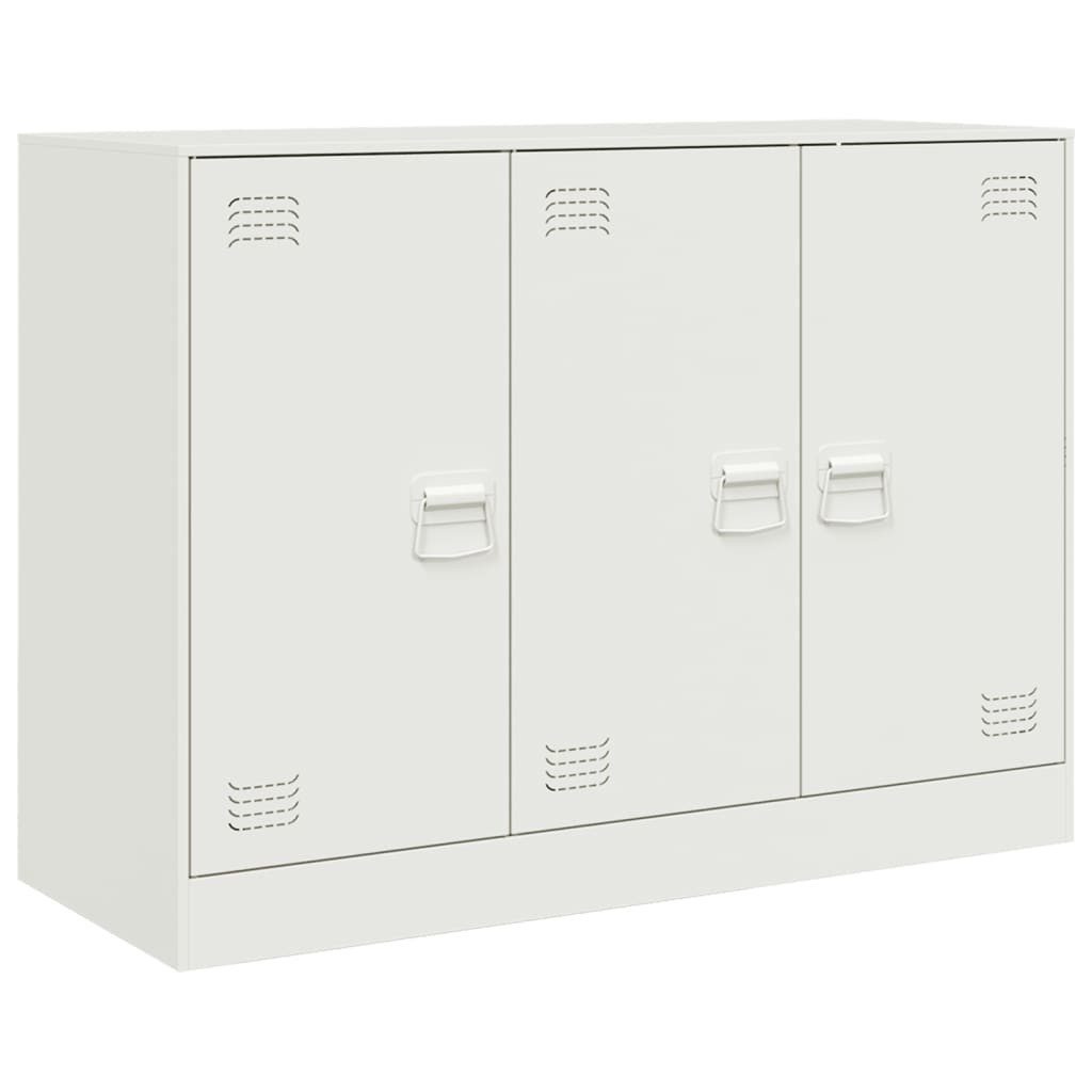 vidaXL Sideboard NA Sideboard Weiß 99x39x73 cm Stahl