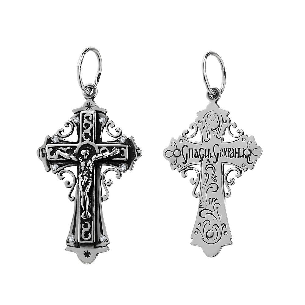 NKlaus Kreuzanhänger 925er Sterlingsilber Kreuz Orthodoxe Kruzifix Anhä