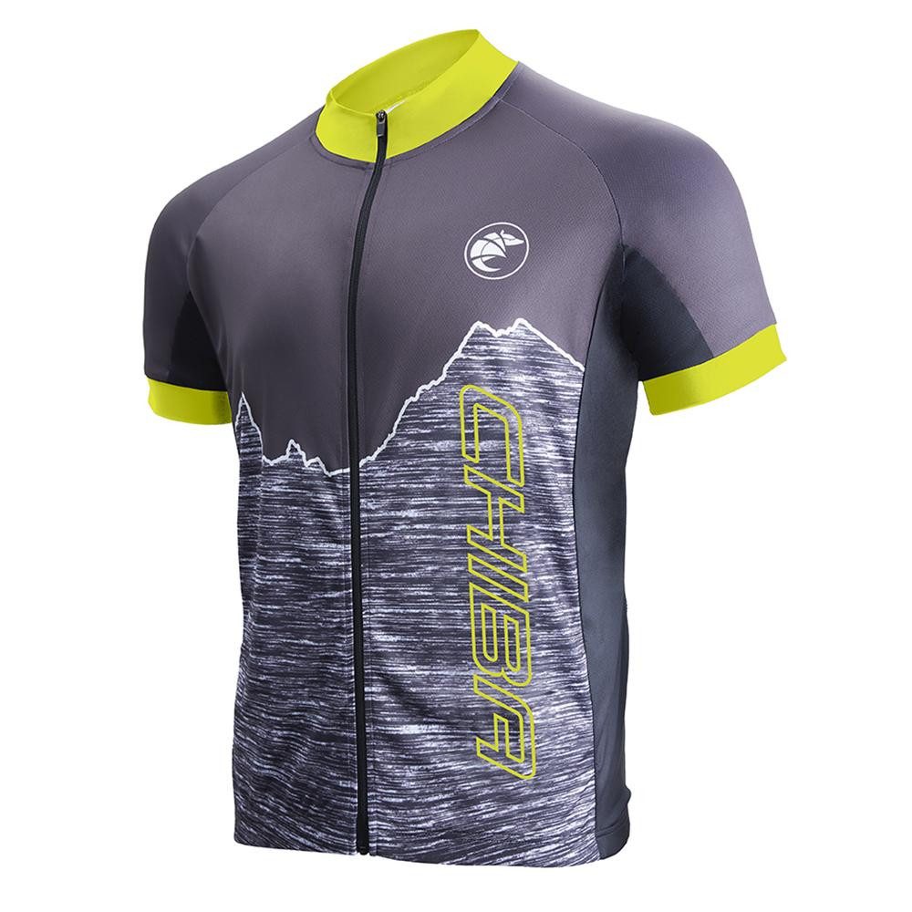 Funktionsshirt CHIBA Watzmann Shirt Herren - Radtrikot 3XL schwarz/neongelb, atmungsa