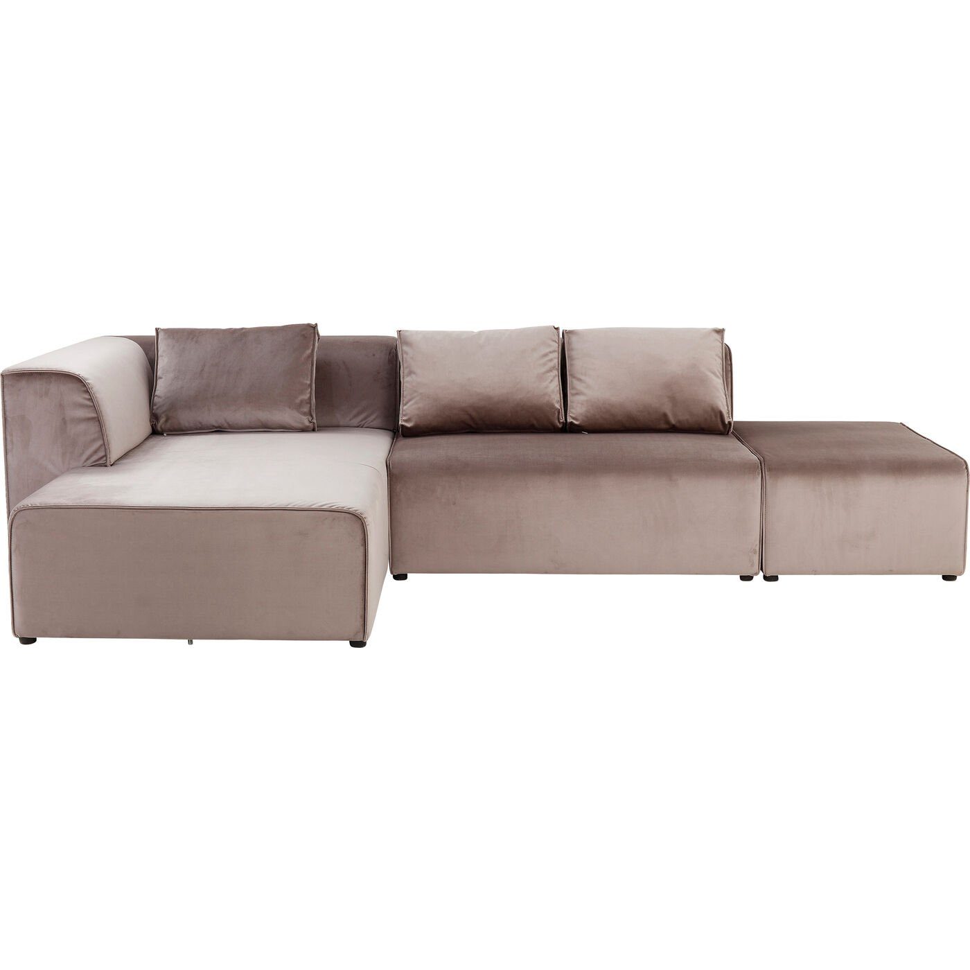 KARE Sofa Sofa Infinity Velvet Taupe Links, komplett