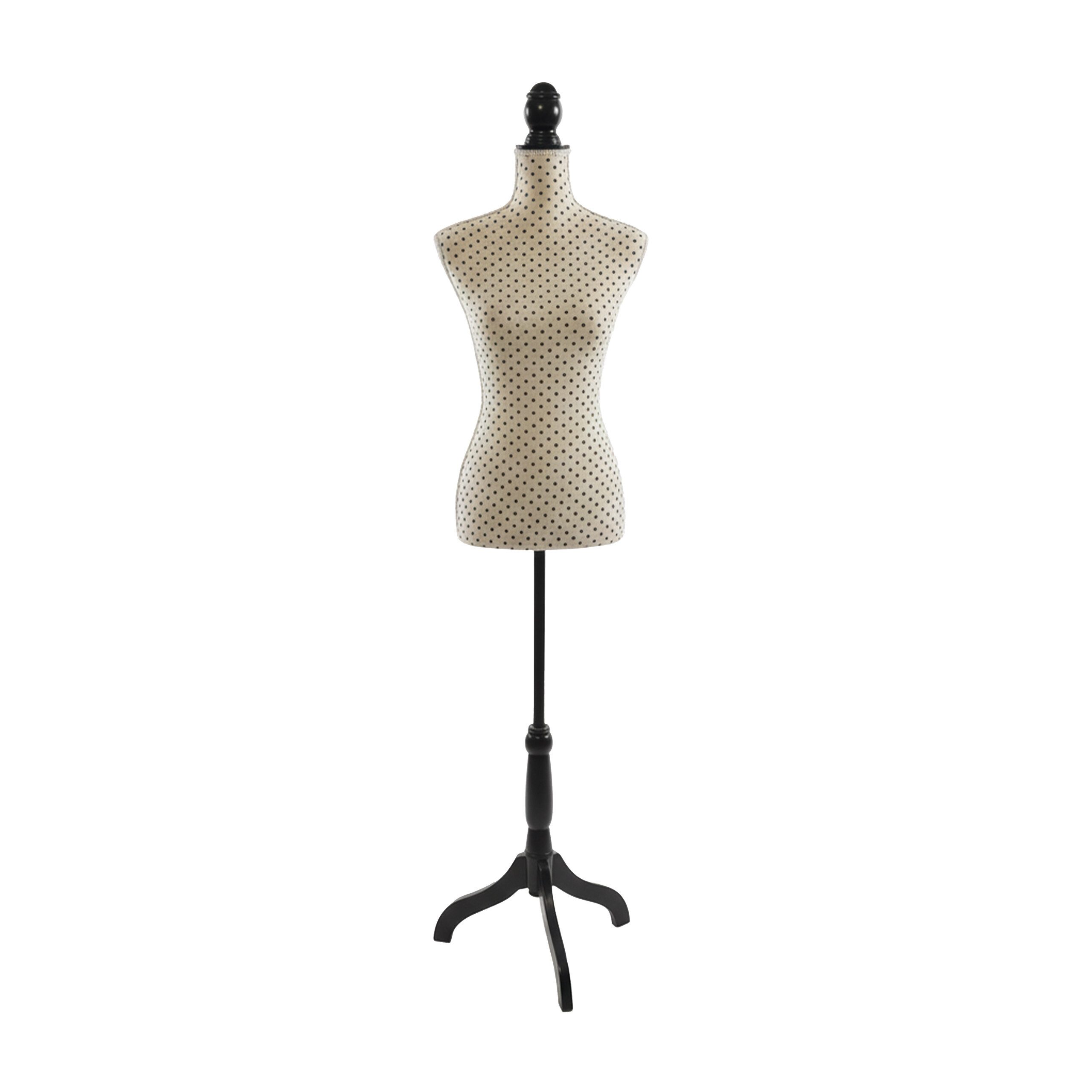 relaxdays Schneiderpuppe Weibliche Schneiderpuppe 36/38 Punkte, Beige