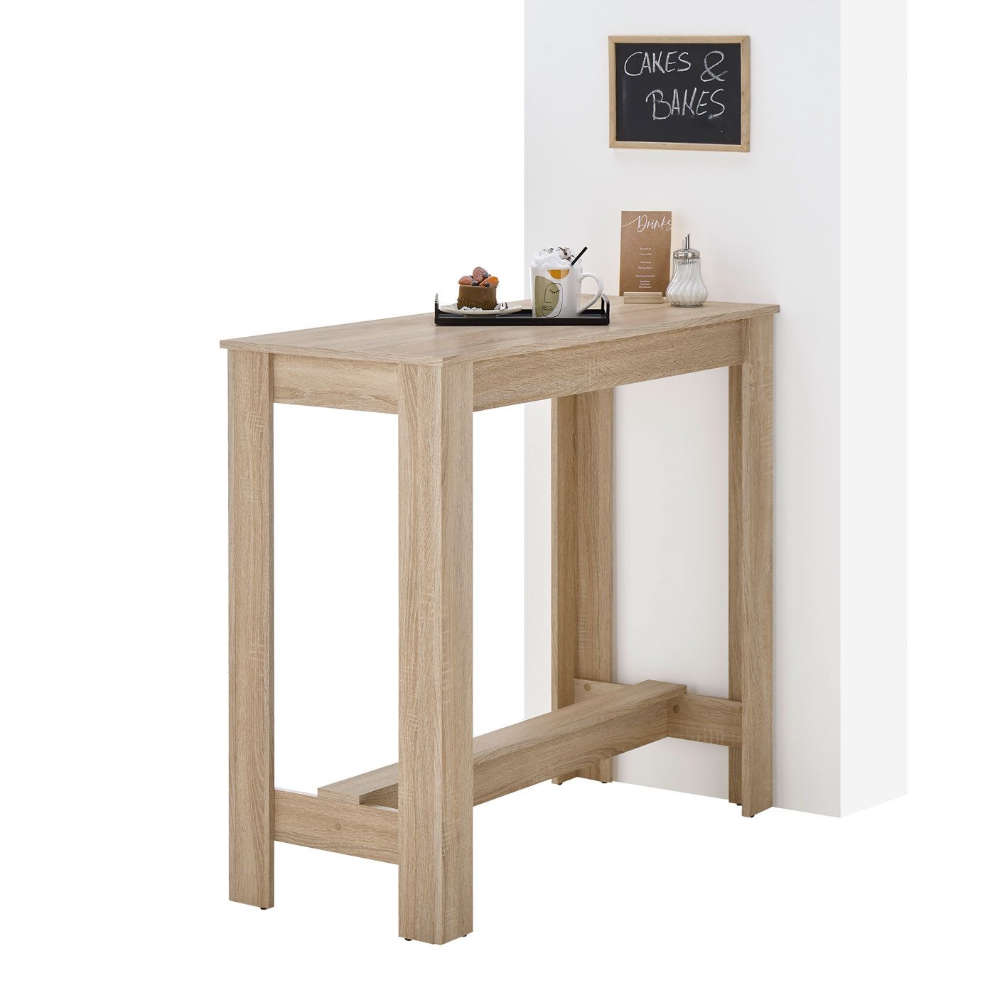Möbel Akut Bartisch Bartisch Modesto Theke Sonoma Eiche B/H/T: ca. 115 x 103 x 50 cm