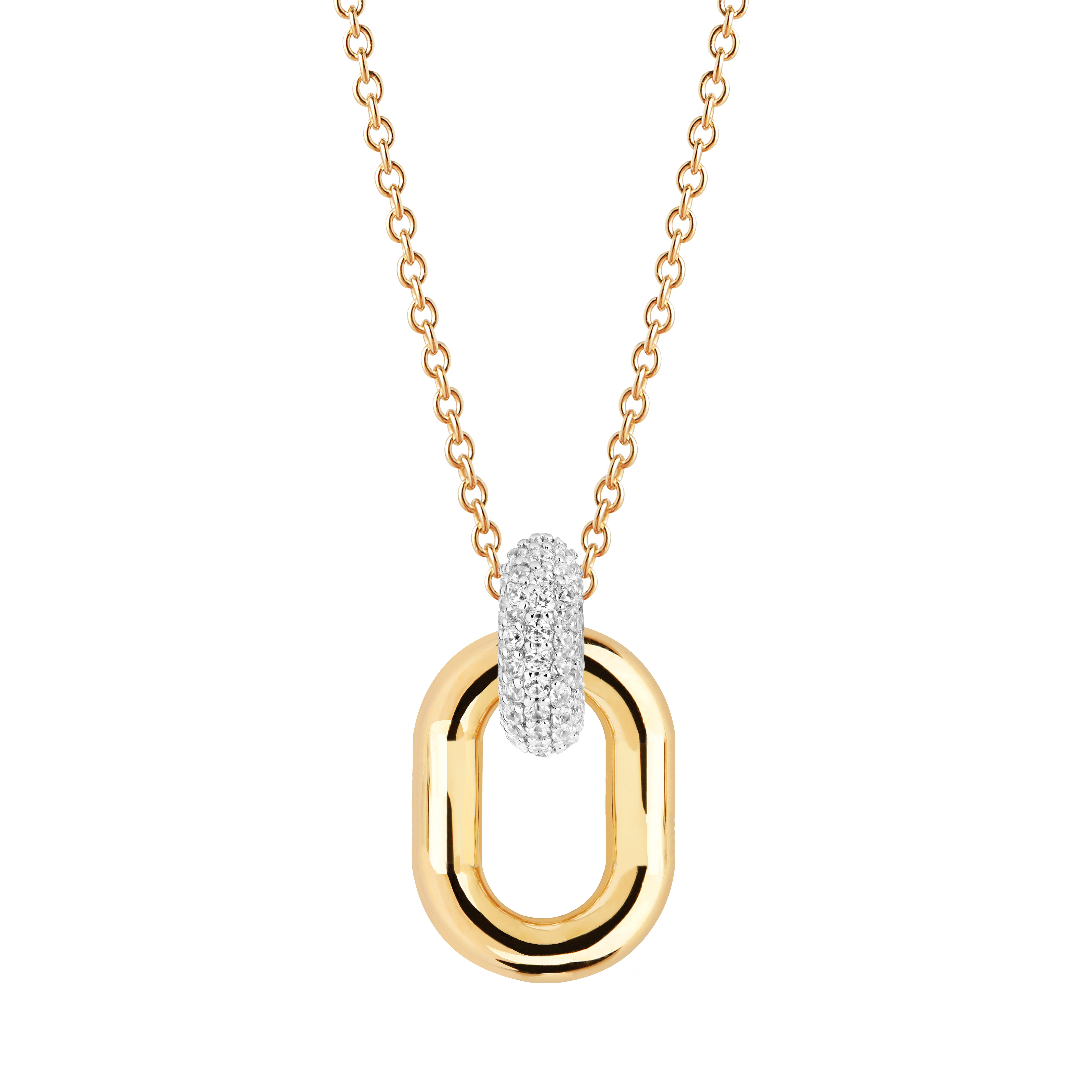 Sif Jakobs Jewellery Kette mit Anhänger HALSKETTE CAPRI DUE - 18KVERGOLDET, 18 K vergoldet