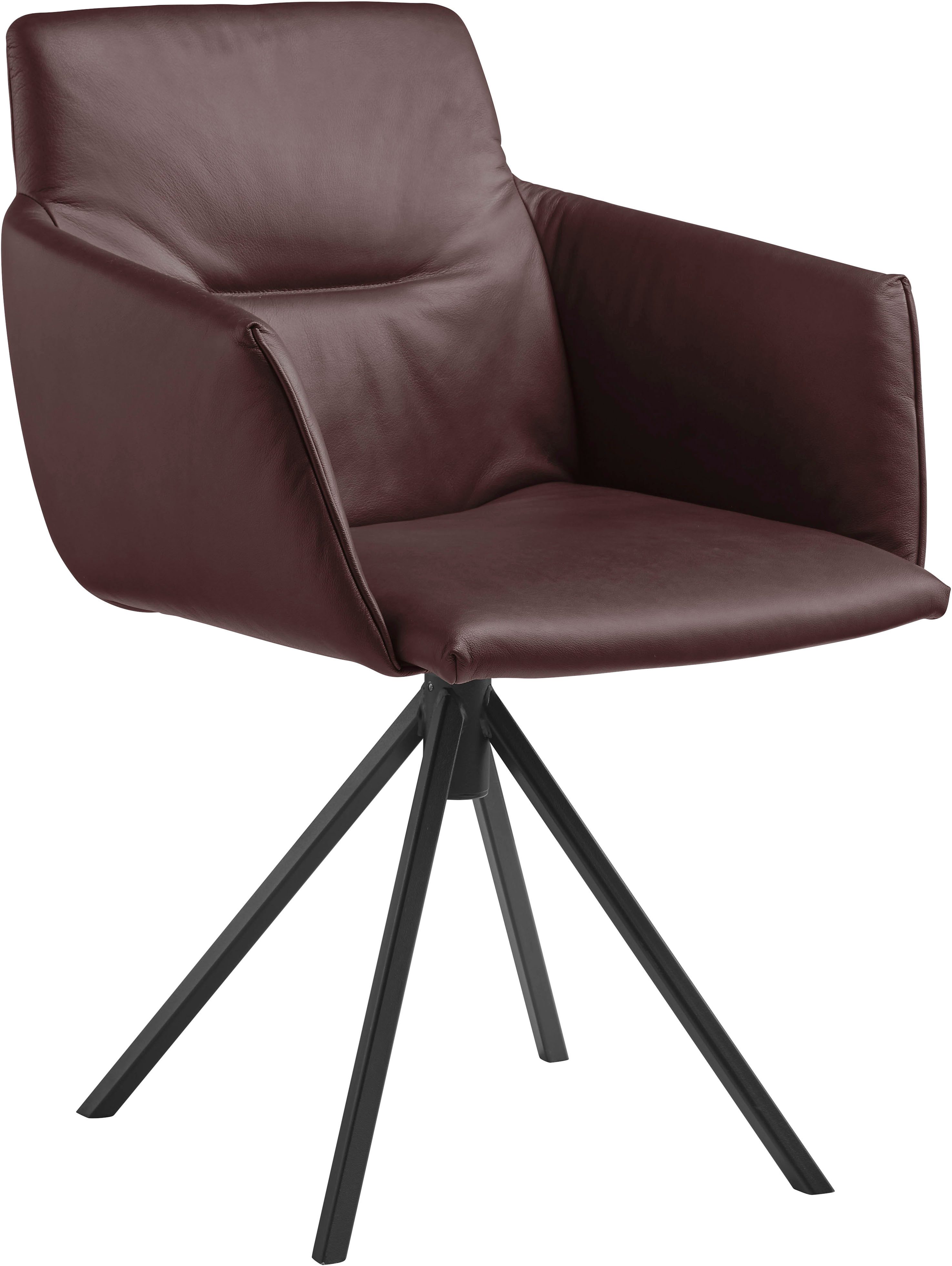 Musterring Polsterstuhl JustB! SP500 (1 St), mit Armlehne, wahlweise mit Drehfunktion, Stativgestell in schwarz