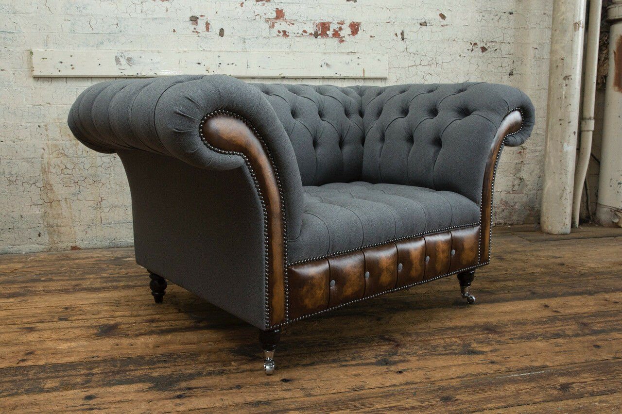 JVmoebel Chesterfield-Sessel, Chesterfield Sessel 1,5 Sitzer Design