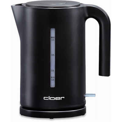 Cloer Wasserkocher 4110 - Wasserkocher - schwarz, 1,7 l, 2000 W