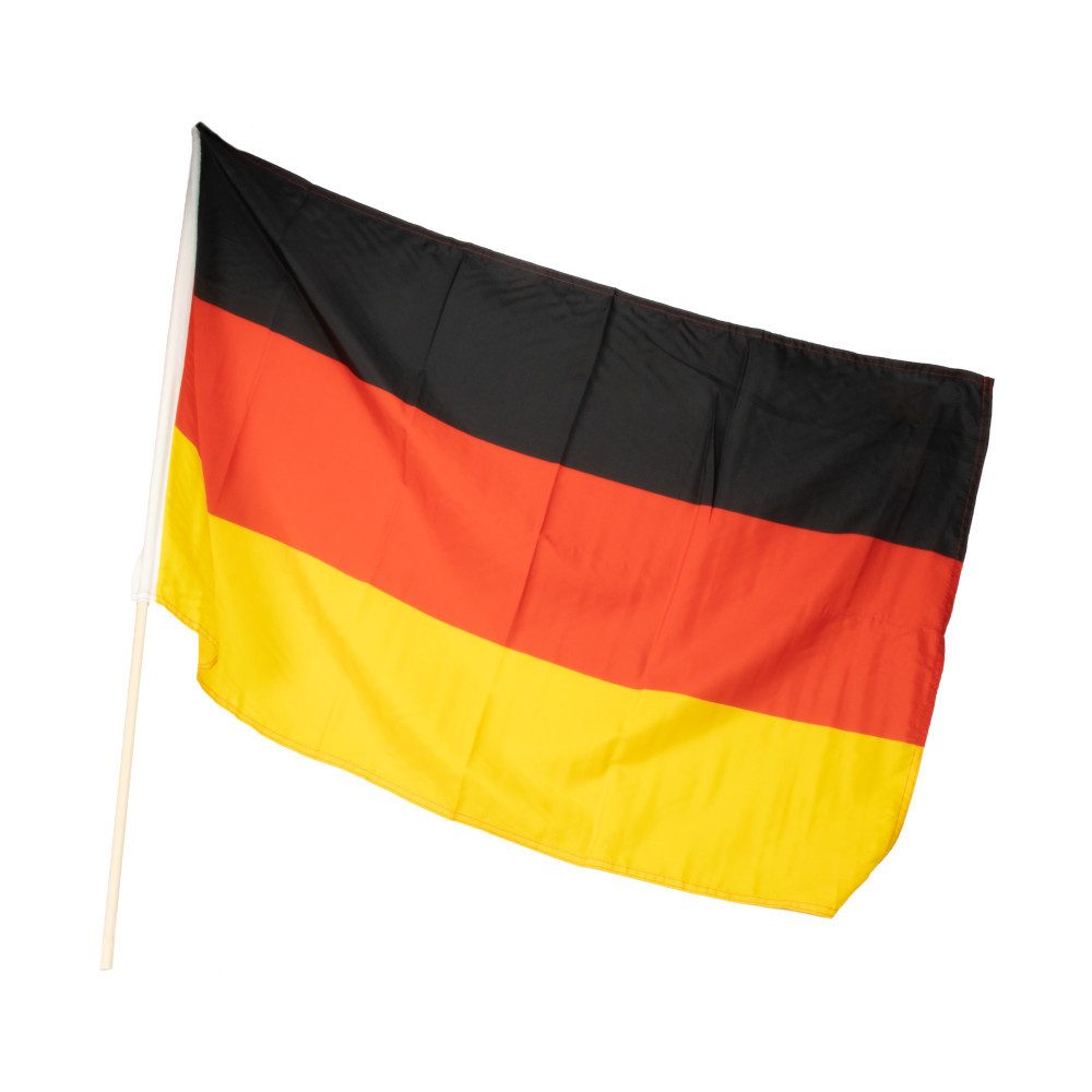 VertriebsArena GmbH Fahne Deutschland Fahne 60x90cm mit Holzstock