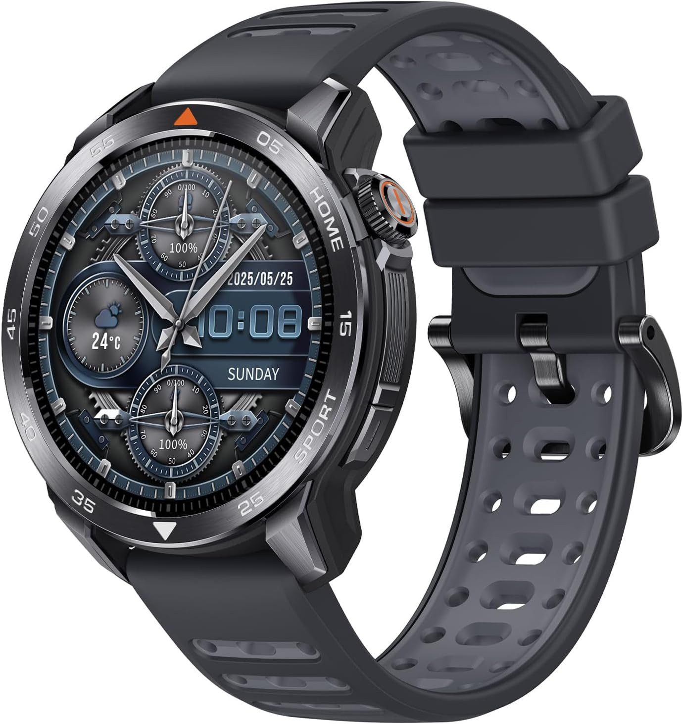 Mibro GS Pro2 Smartwatch (3,6 cm, android ios), GPS Sportuhr mit AMOLED Display und über 100 Sportmodi Outdoor Herren