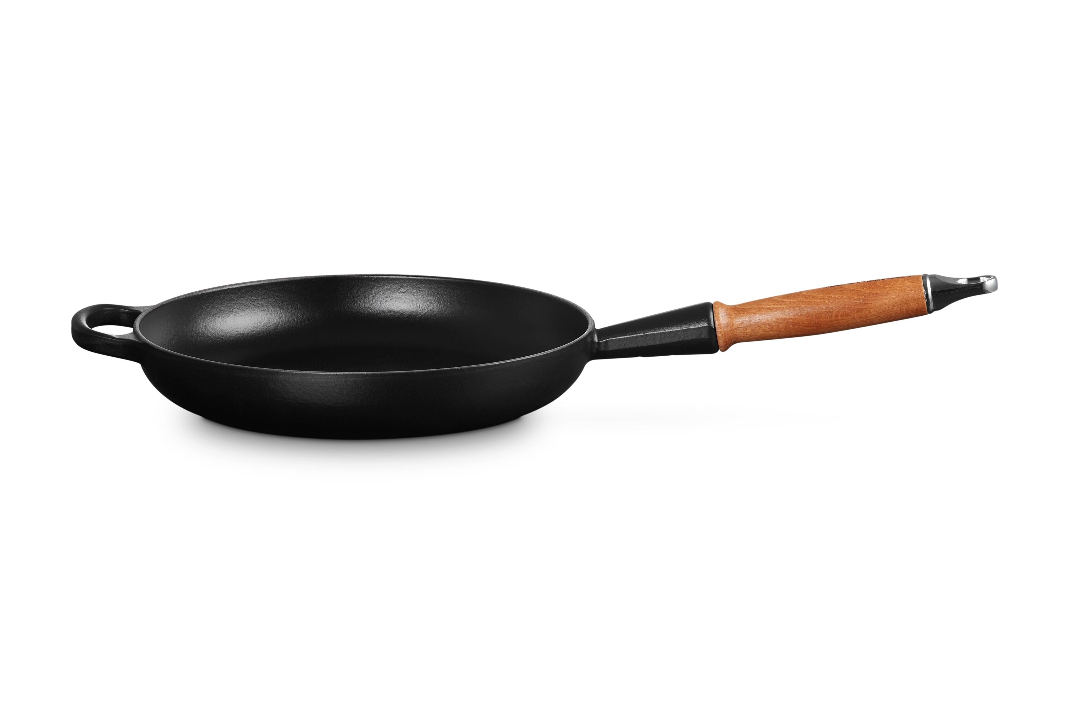 LE CREUSET Bratpfanne Signature Gusseisen mit Holzgriff, Gusseisen, 26 cm Schwarz matt, 20258260000422