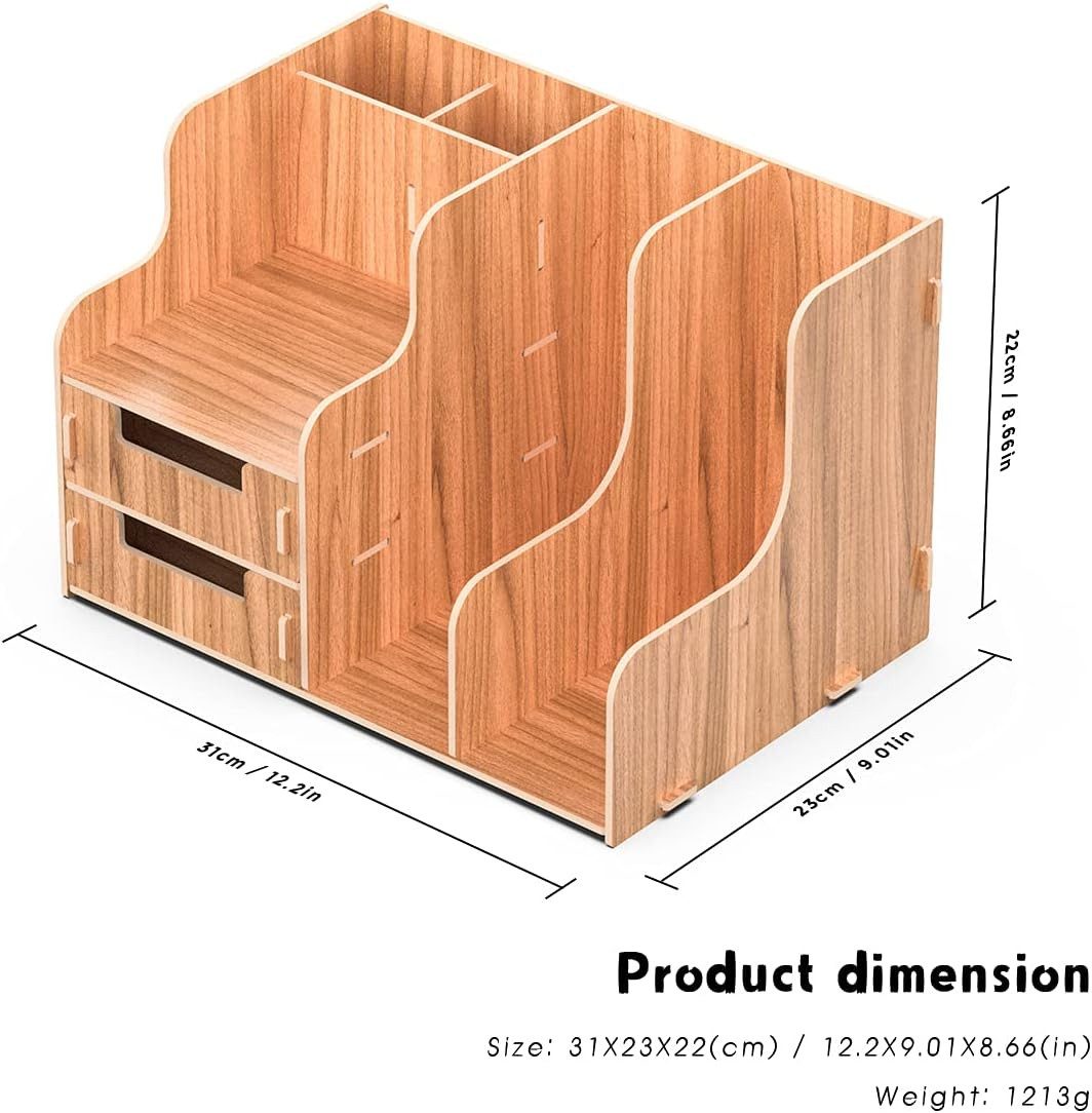 HT Schreibtisch Organizer, Stehsammler Holz, Dokumentenablage, günstig online kaufen