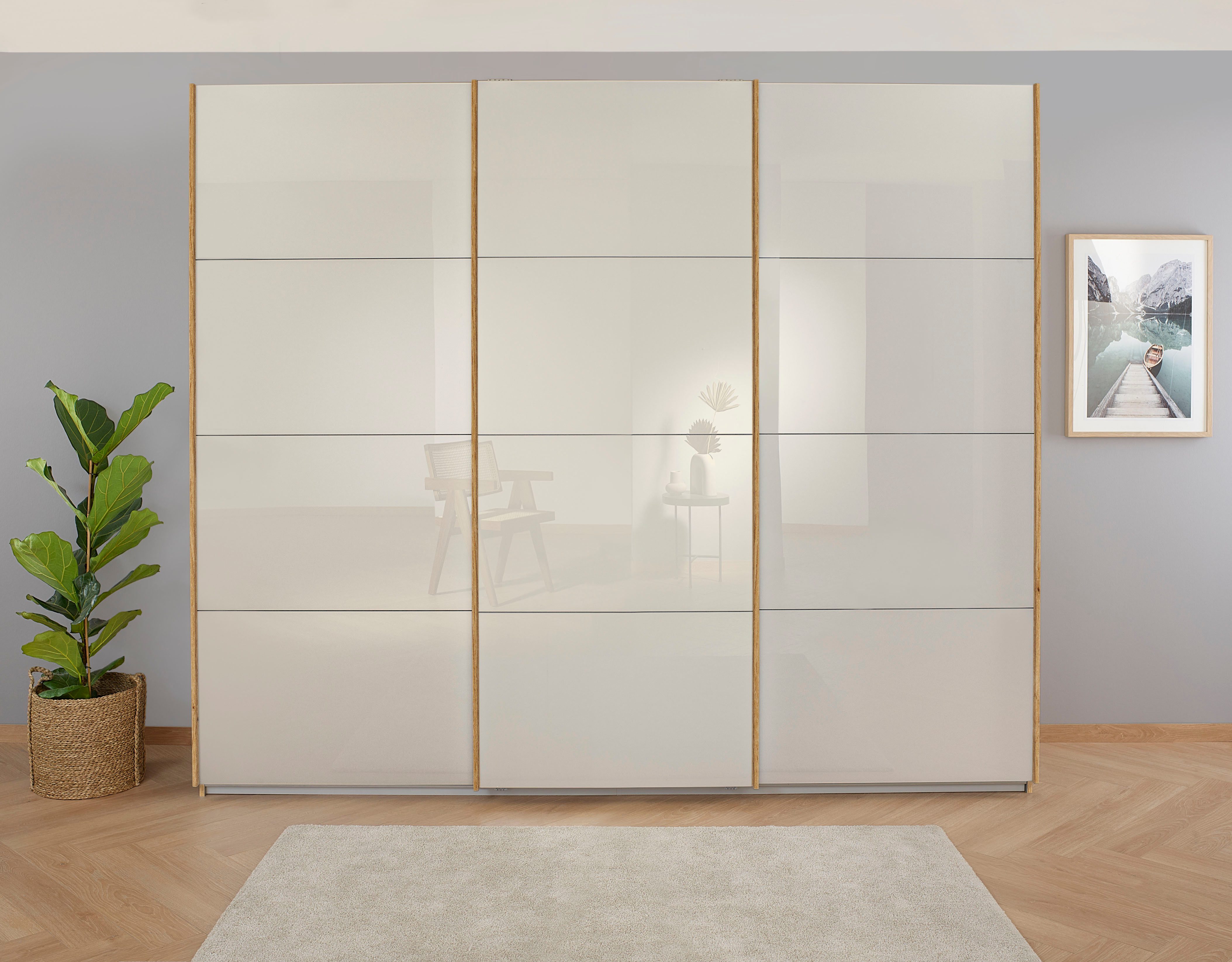 OTTO home Kleiderschrank Mehrzweckschrank Aktenschrank Möbel Mietswohnung Schlafzimmer KOLUNA (3 Ausstattungen BASIC/CLASSIC/PREMIUM (inkl. SOFT-CLOSE-FUNKTION) Breiten 203/271/315/360 cm Höhen 210/229 Glas-Front MADE IN GERMANY