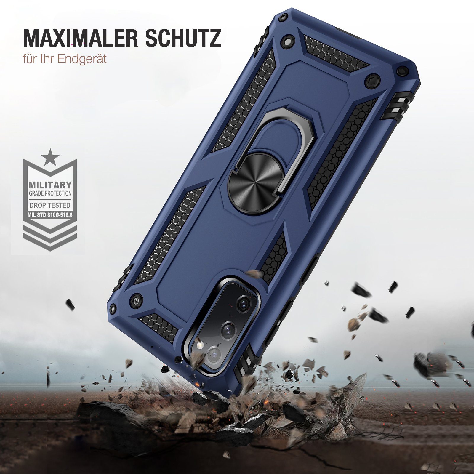 Tec-Expert Handyhülle Outdoor Cover Hülle für Samsung Galaxy S20 FE 6.5 Zoll, 6.5, Premium Hülle aus verstärktem Polycarbonat