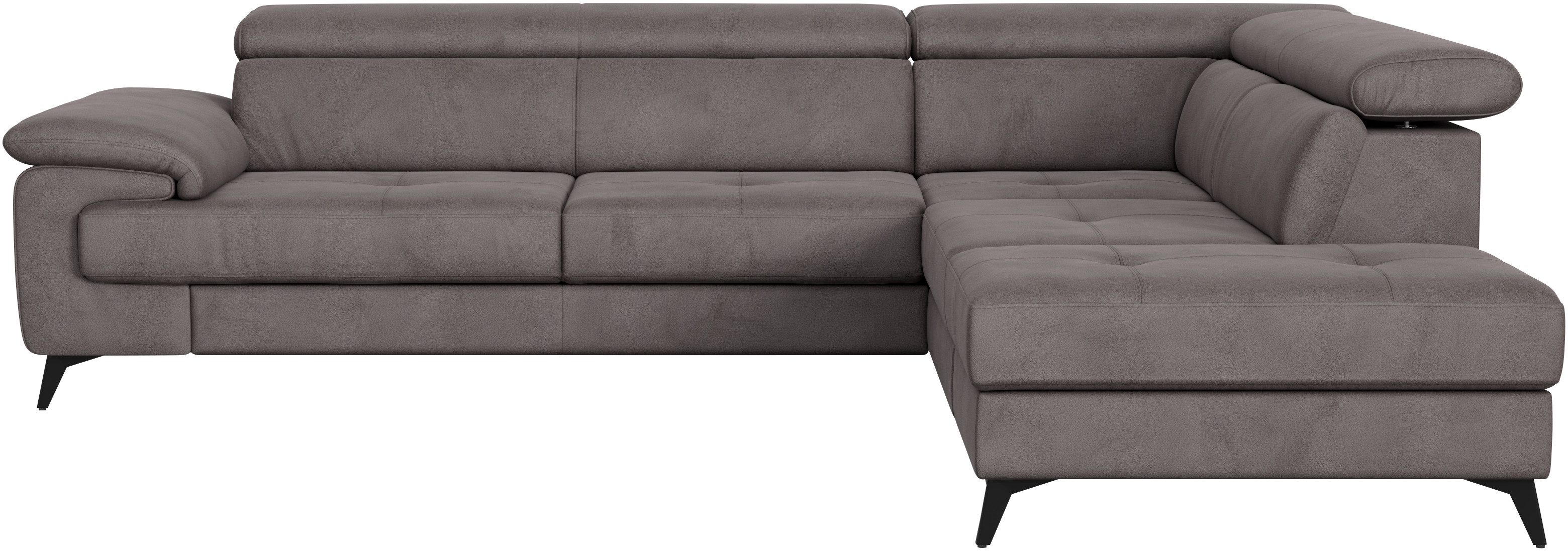 COTTA Ecksofa Astra L-Form, B: 286 cm, mit Kopfteilverstellung, optional Bettfunktion & Bettkasten