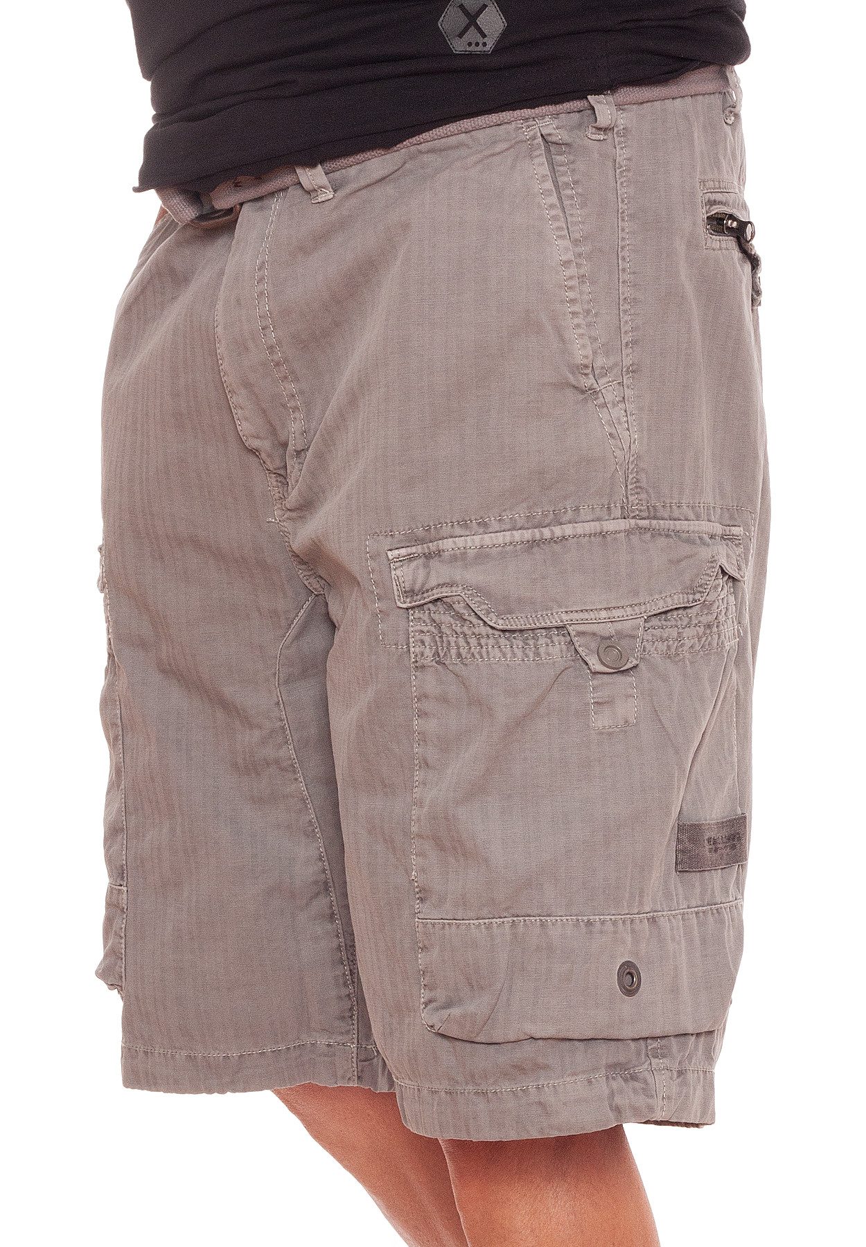 Jet Lag Cargoshorts mit Gürtel und vielen verschließbaren Taschen