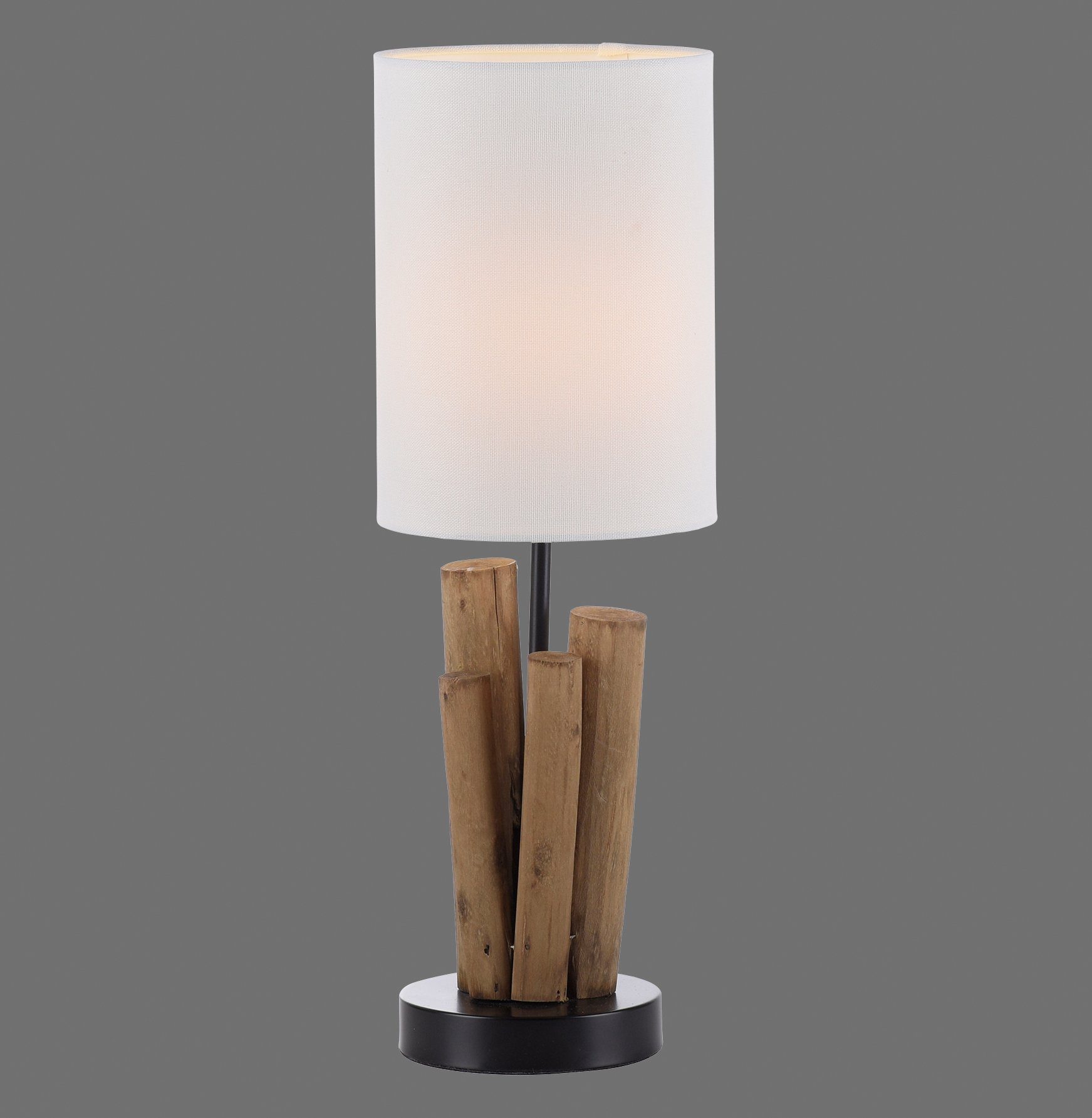 my home Tischleuchte Horgau, Leuchtmittel wechselbar, Holz - Optik, Vintage günstig online kaufen