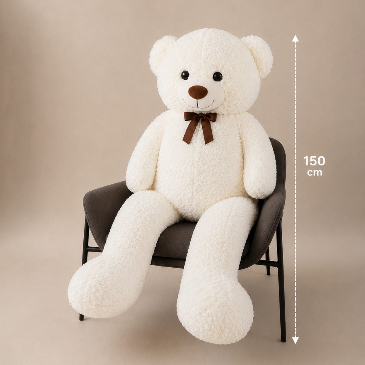 COFI 1453 Kuscheltier XXL Teddybär 150 cm großer Plüschbär mit Schleife (1-St)