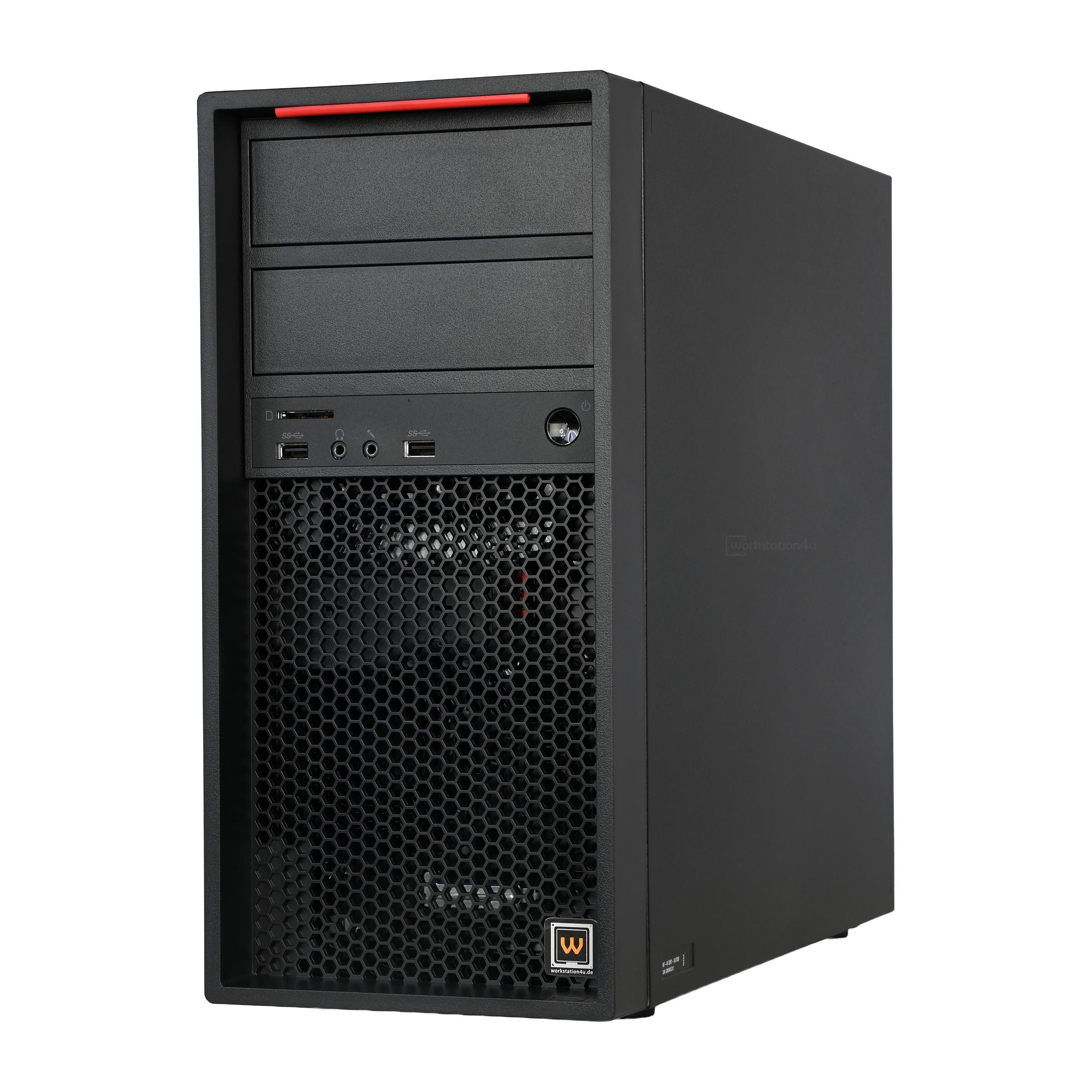 Workstation4u Tower Gaming-PC (Intel Intel Xeon W 2123, 64 GB RAM, 500 GB SSD, Luftkühlung)