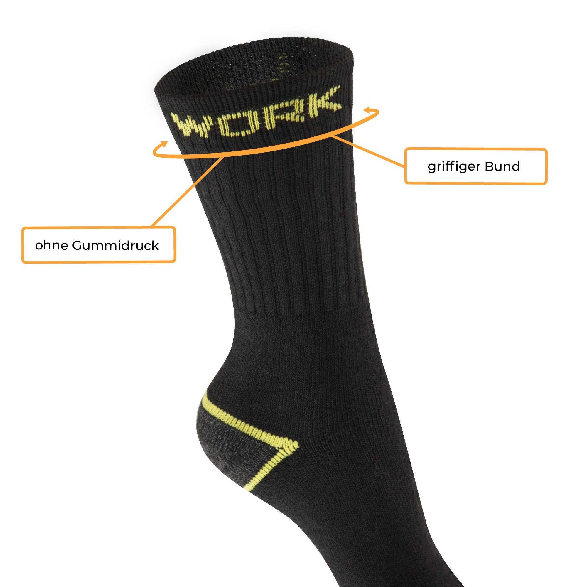 hemmy Fashion Arbeitssocken WORK Socken (5-20 Paar) (5-Paar) Herren Arbeits- und Outdoorsocken, Funktionssocken