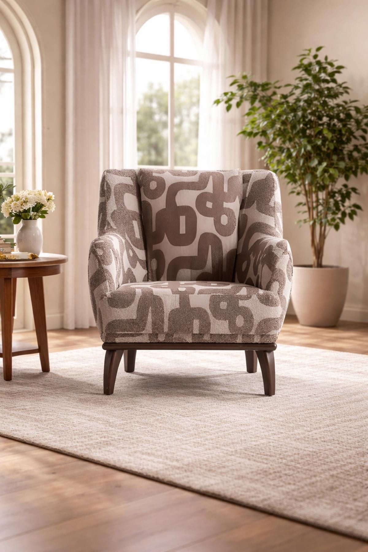 JVmoebel Sessel Schicker Gemusterter Sessel Designer Polstermöbel Edler Einzelsessel (1-St), Made in Europa