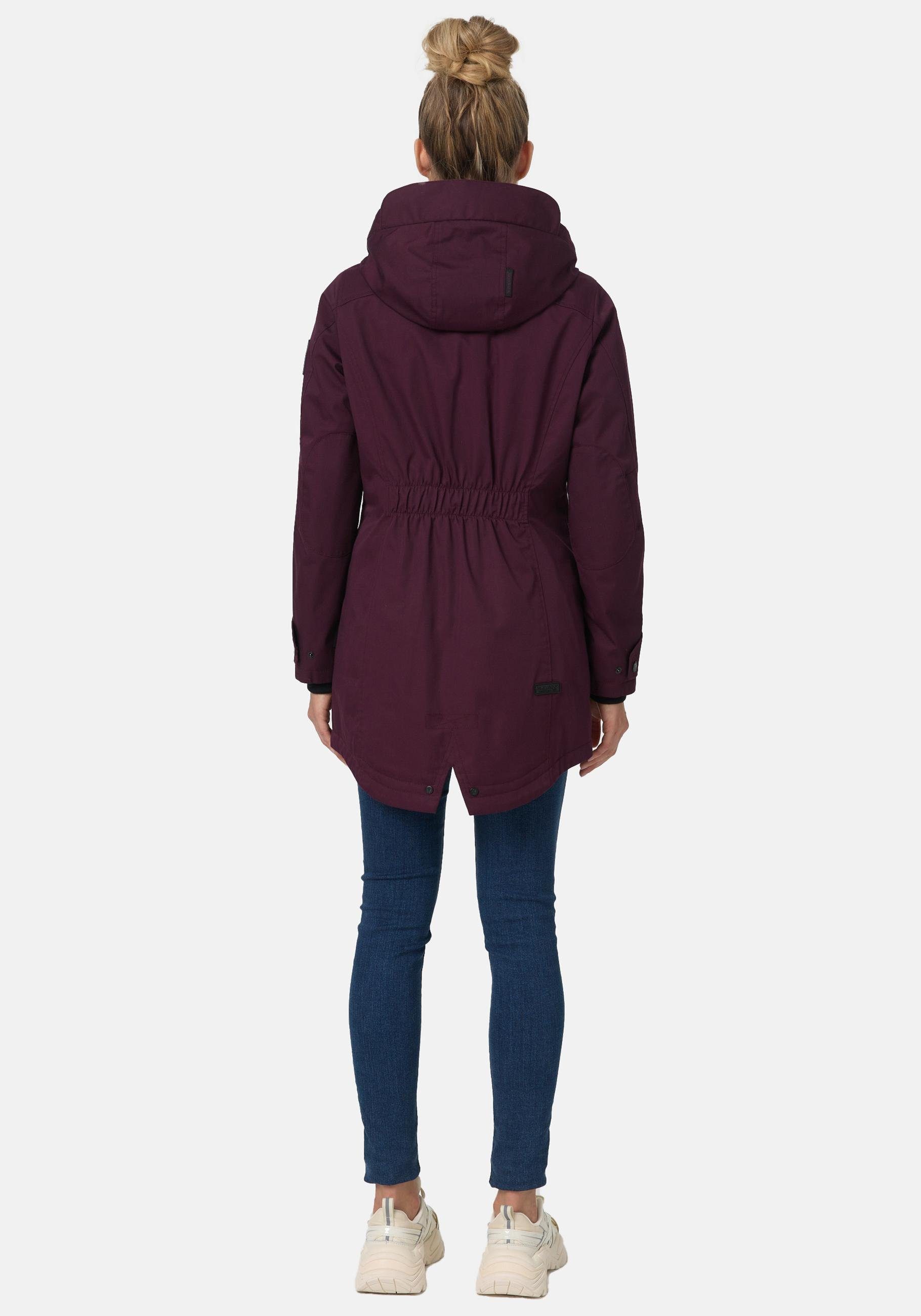 Navahoo Parka Brinjaa Modischer Winter Kurzmantel mit zahlreichen Taschen