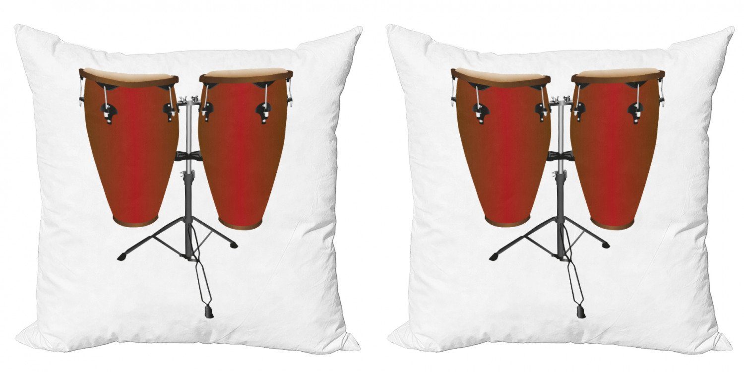 Modern Schlagzeug (2 Doppelseitiger Accent Paar Stück), Abakuhaus Kissenbezüge Digitaldruck, Kultur Conga-Trommeln