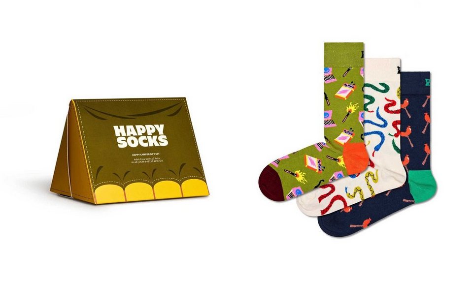 Happy Socks Kurzsocken Unisex Socken, 3er Pack - Special Geschenkbox
